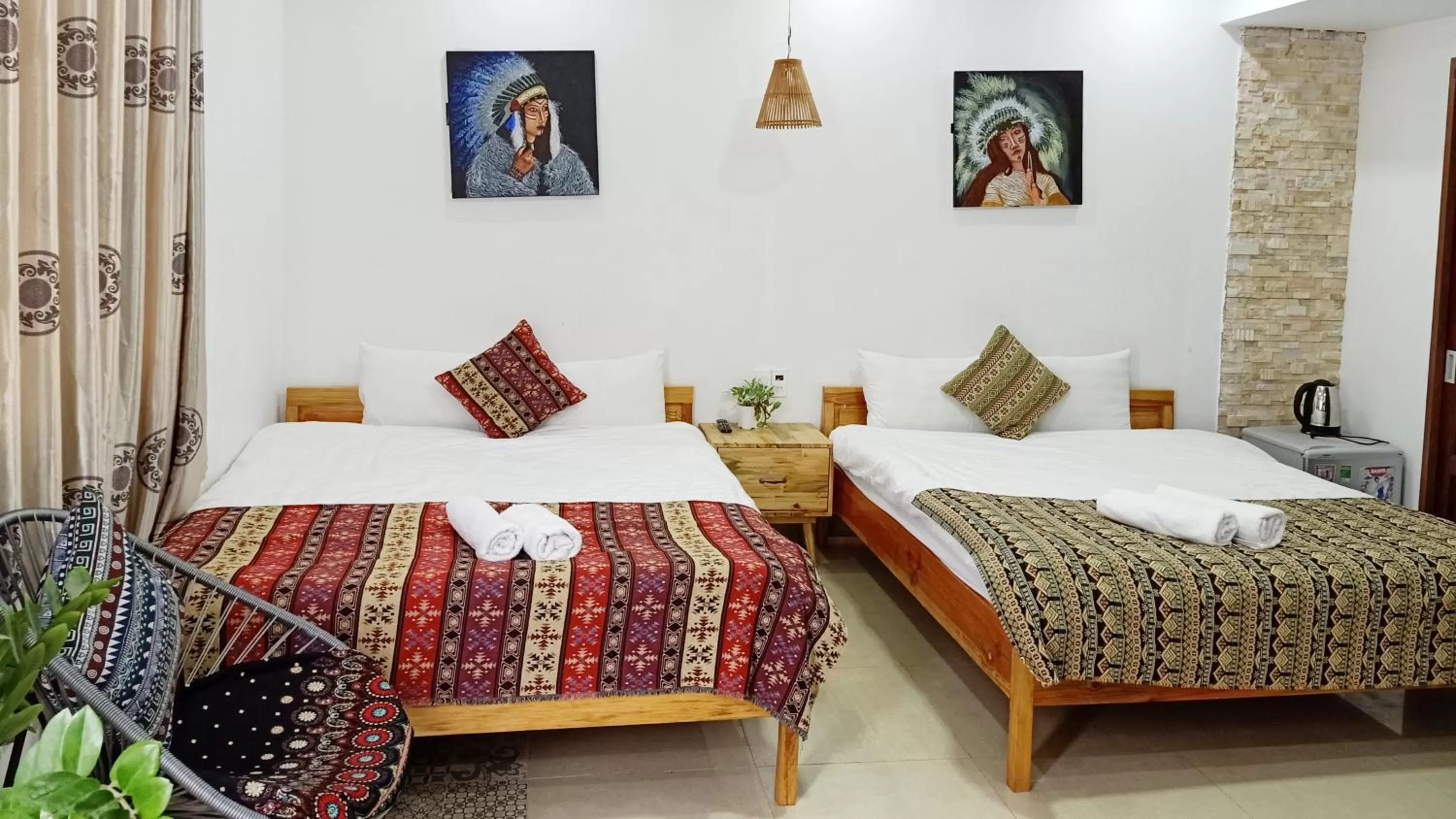 Bed in Hotel Làng Kò Hơ