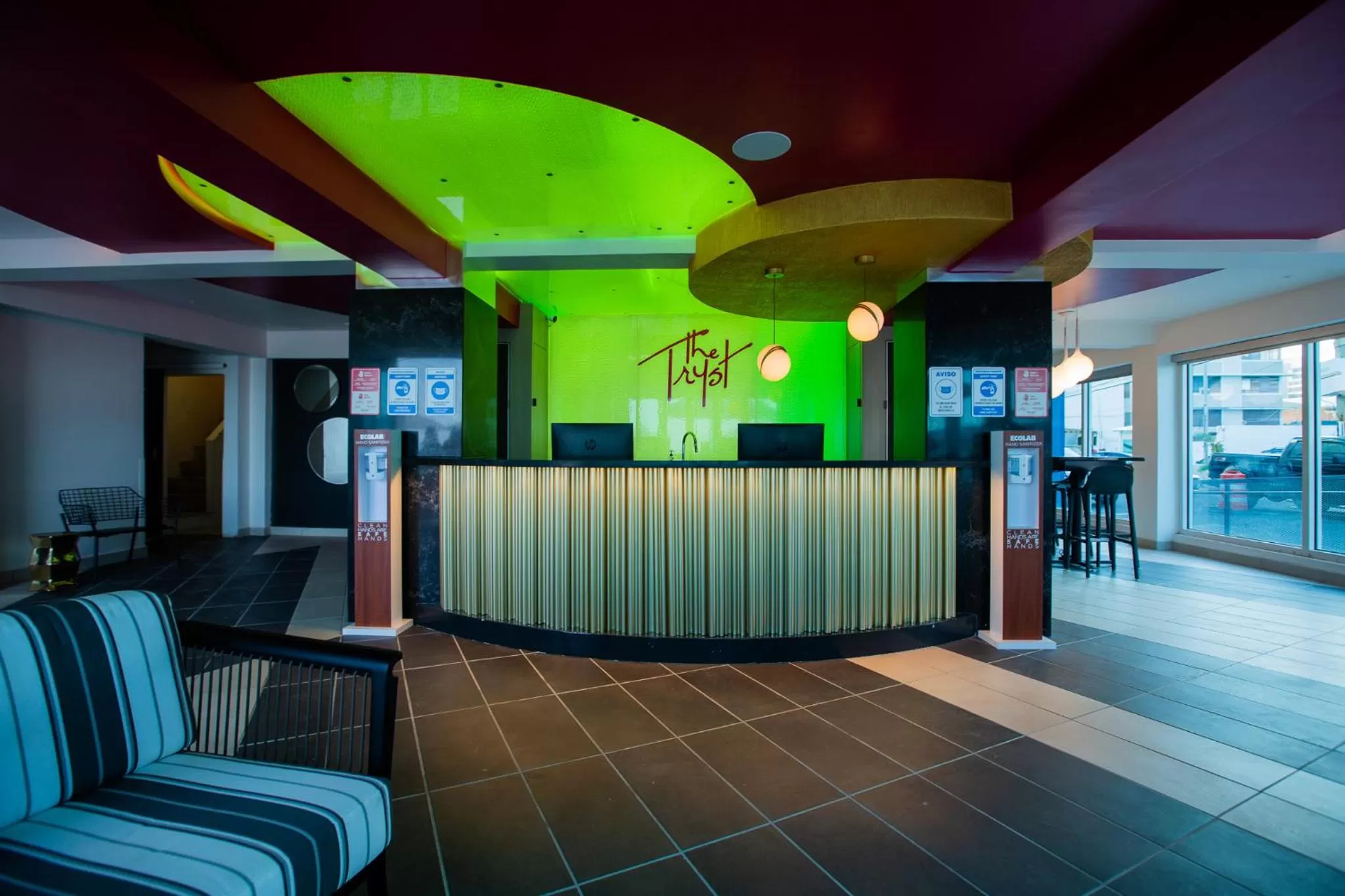 Lobby or reception in The Tryst Beachfront Hotel