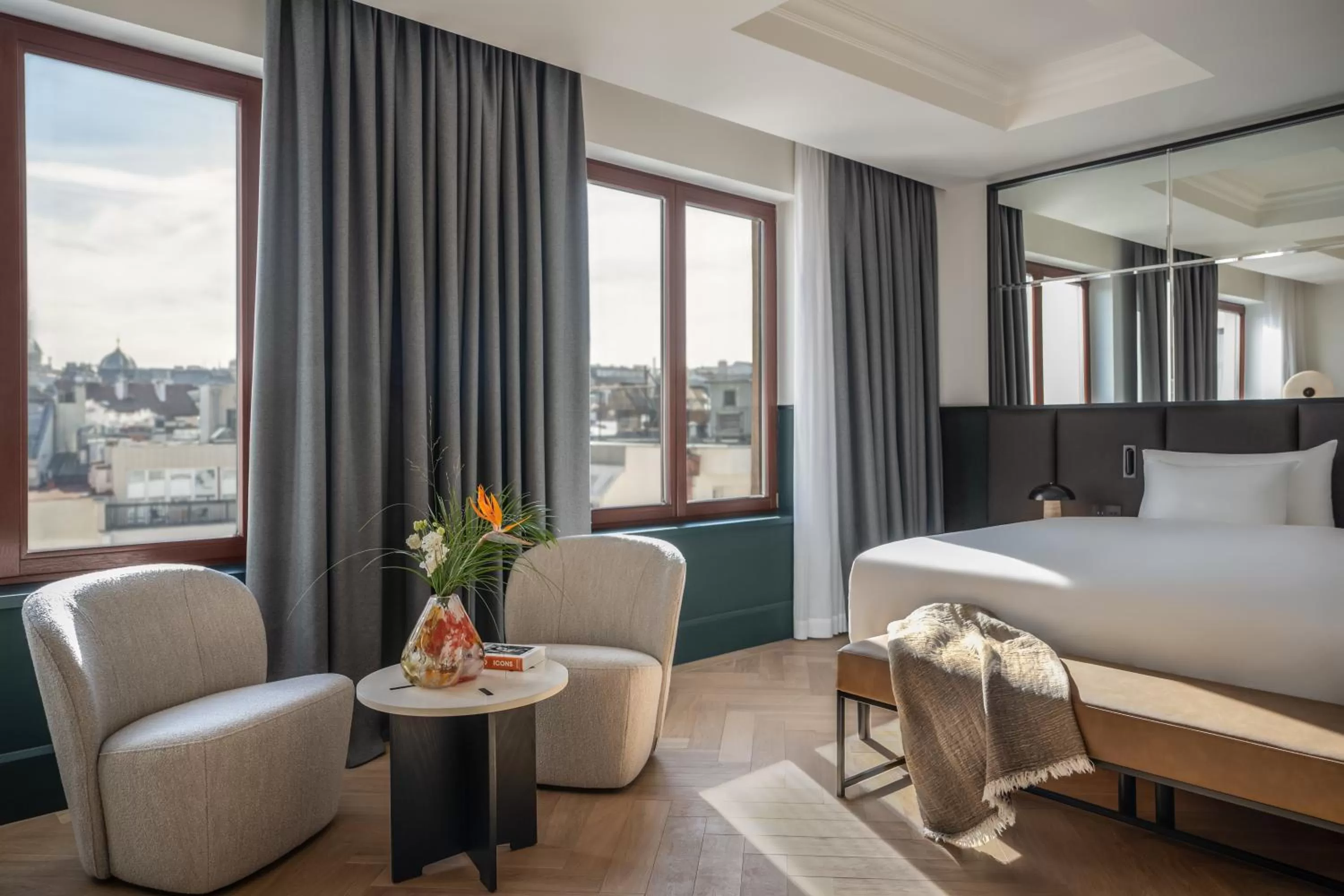 Seating area, Bed in Almanac X Alcron Prague