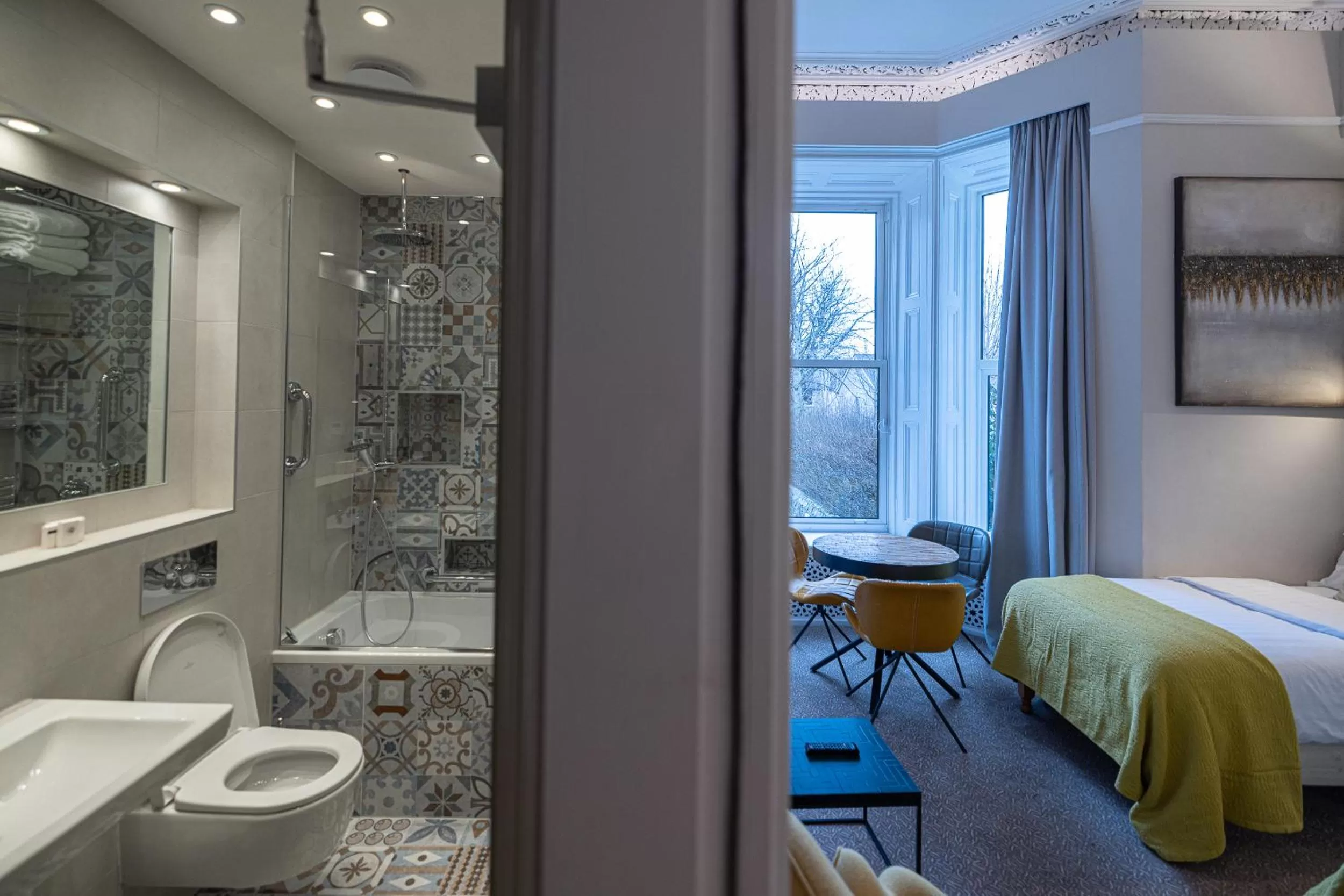 Decorative detail, Bed in Roxford Lodge Hotel