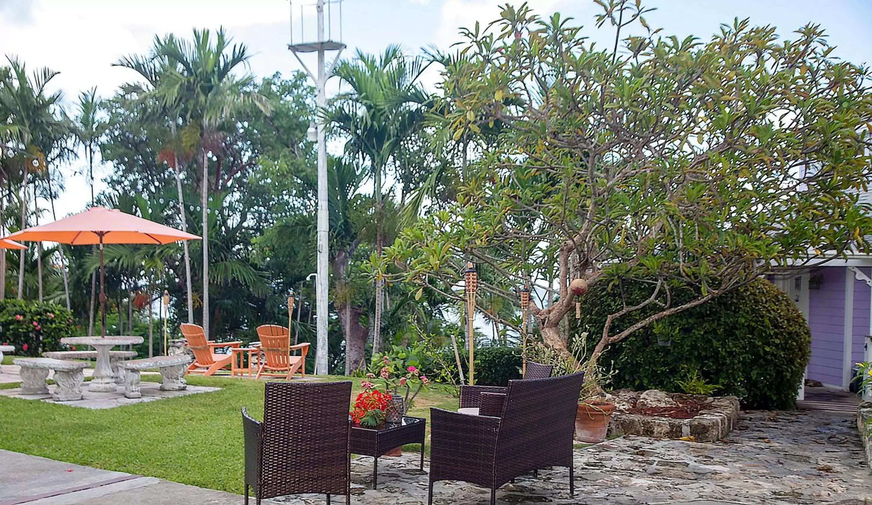 Patio in Orange Hill Beach Inn