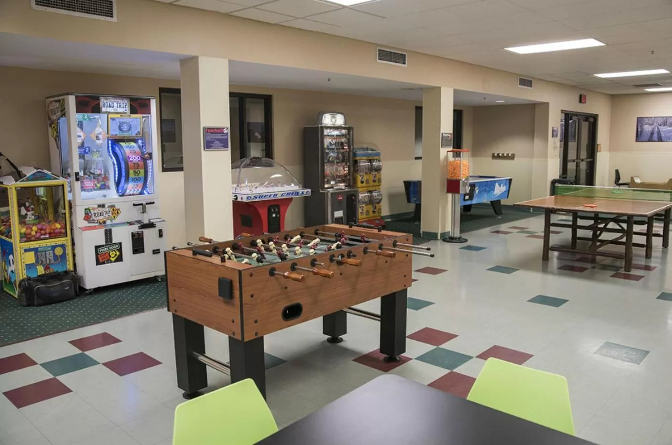 Game Room in Potawatomi Inn & Cabins