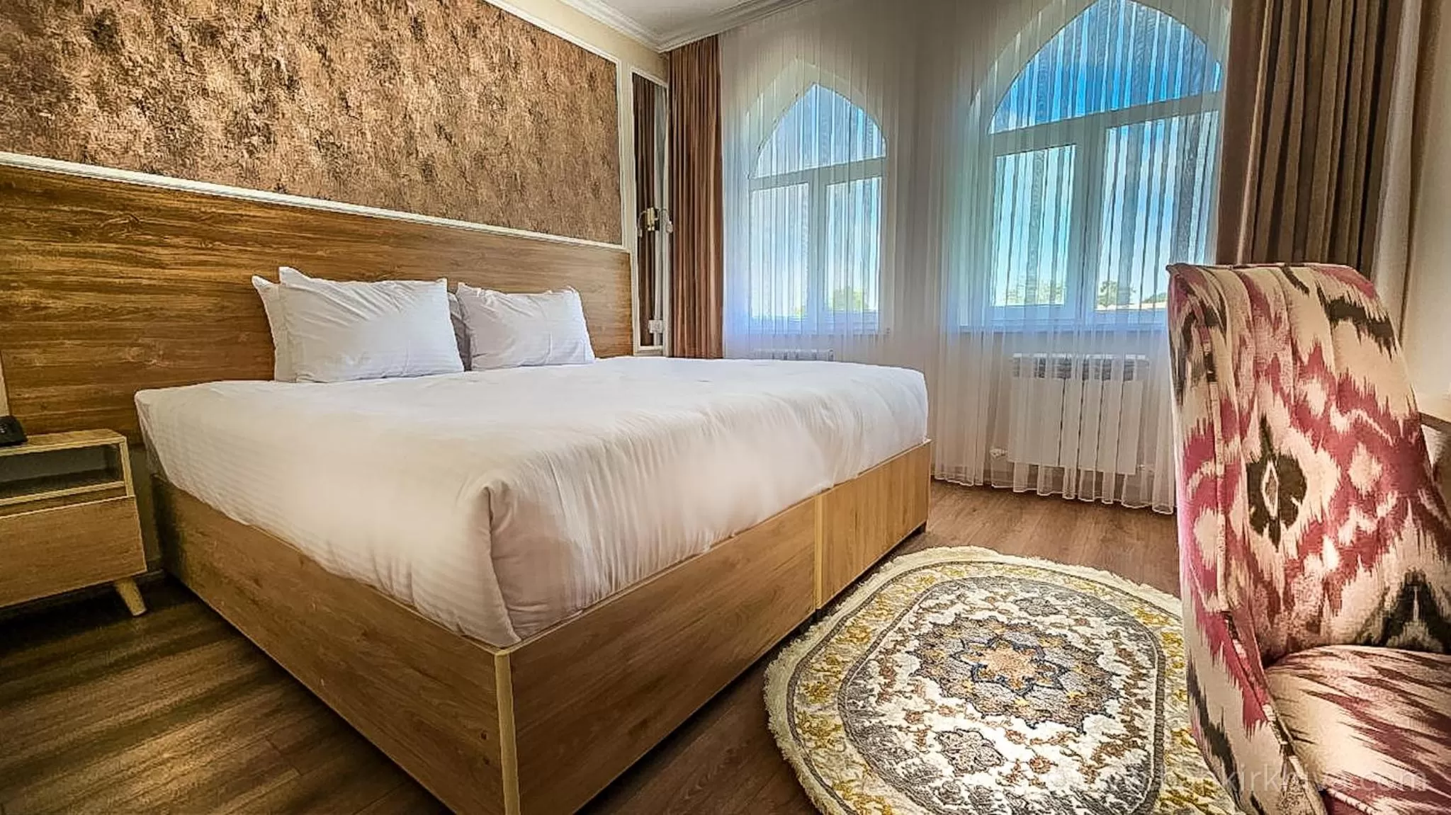 Bed in Hotel Bankir Khiva