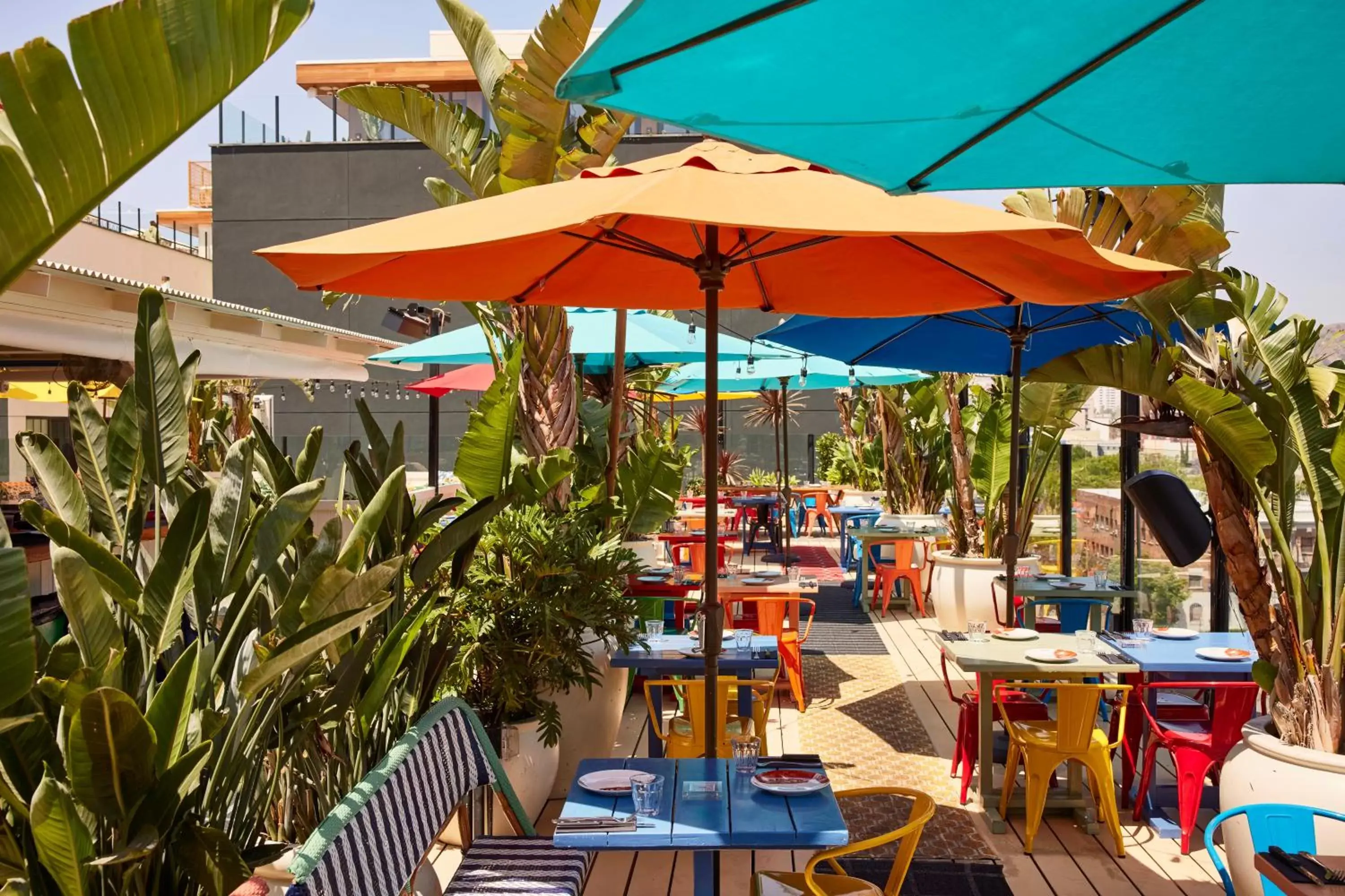 Patio, Restaurant/Places to Eat in Mama Shelter Los Angeles