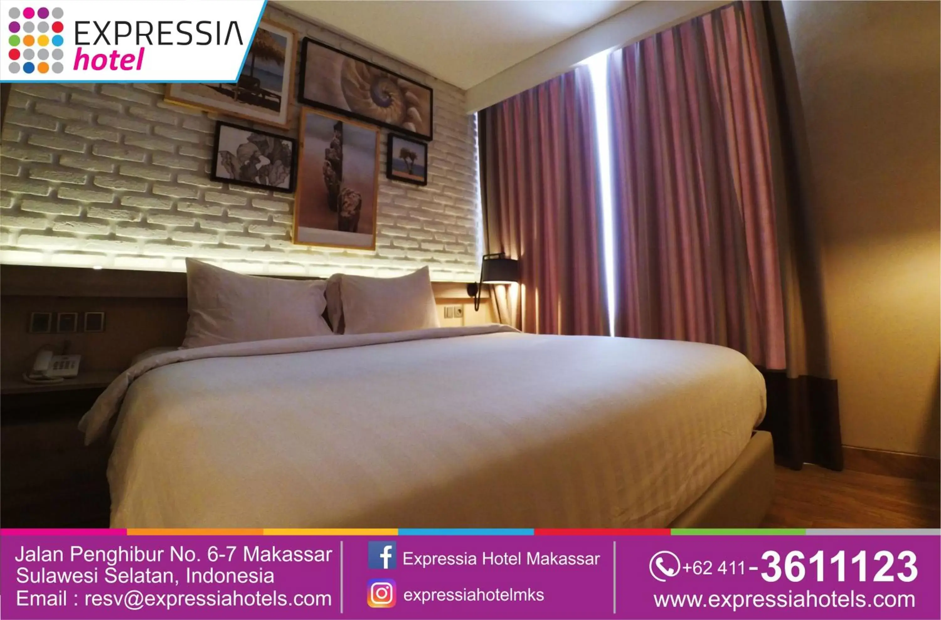Bed in Expressia Hotel Makassar