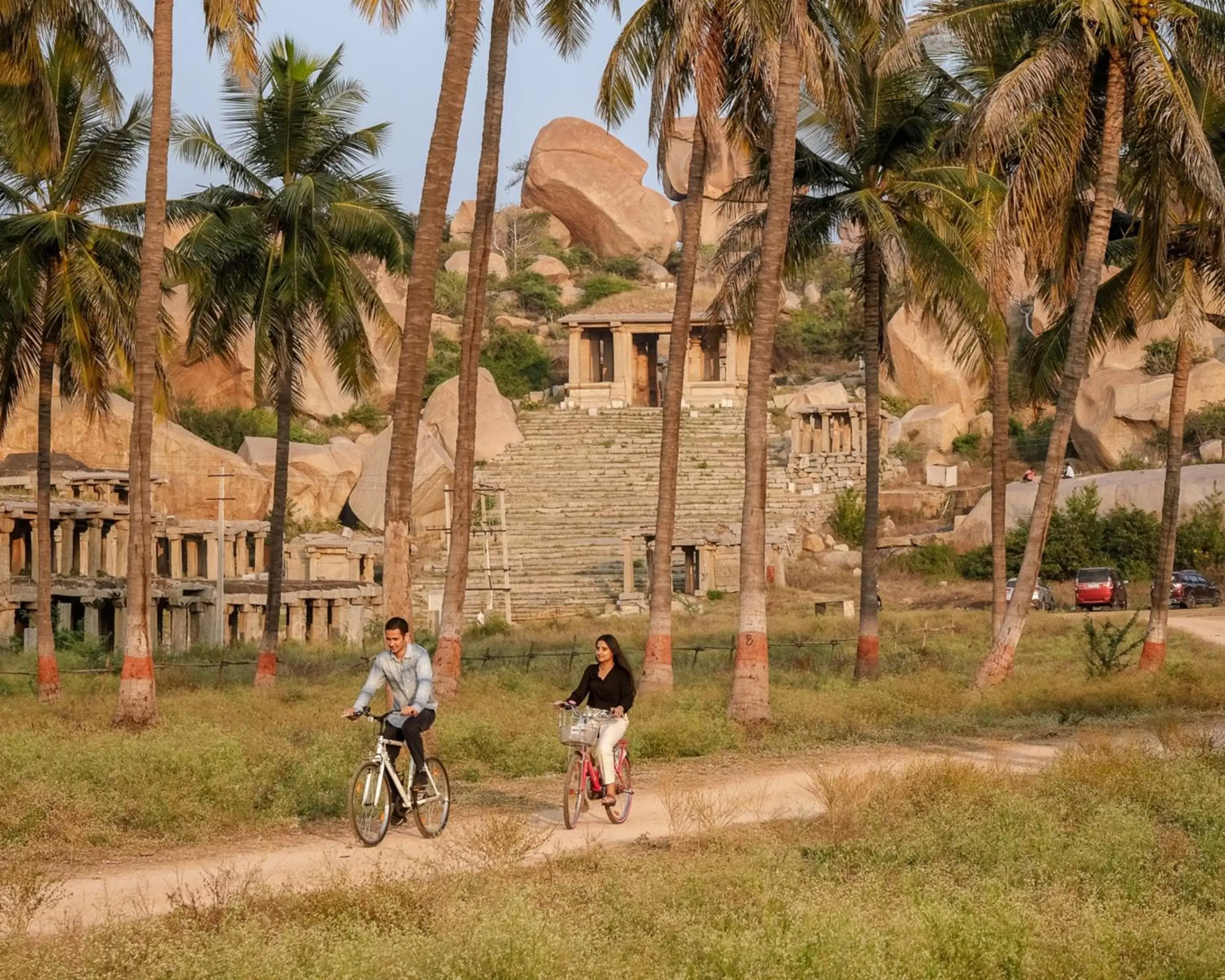 Cycling in Hyatt Place Hampi