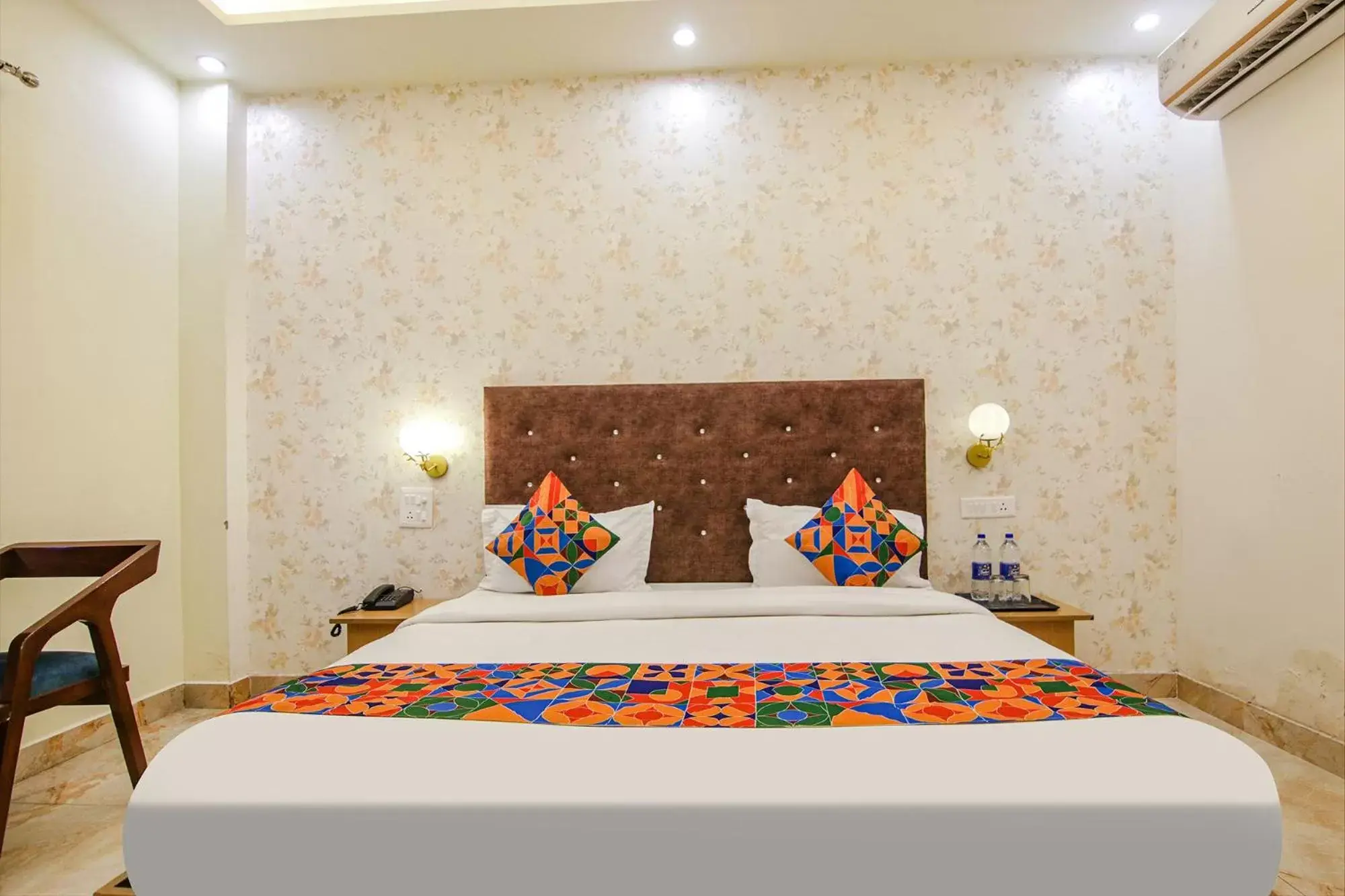 Bedroom, Bed in FabHotel Crown Star