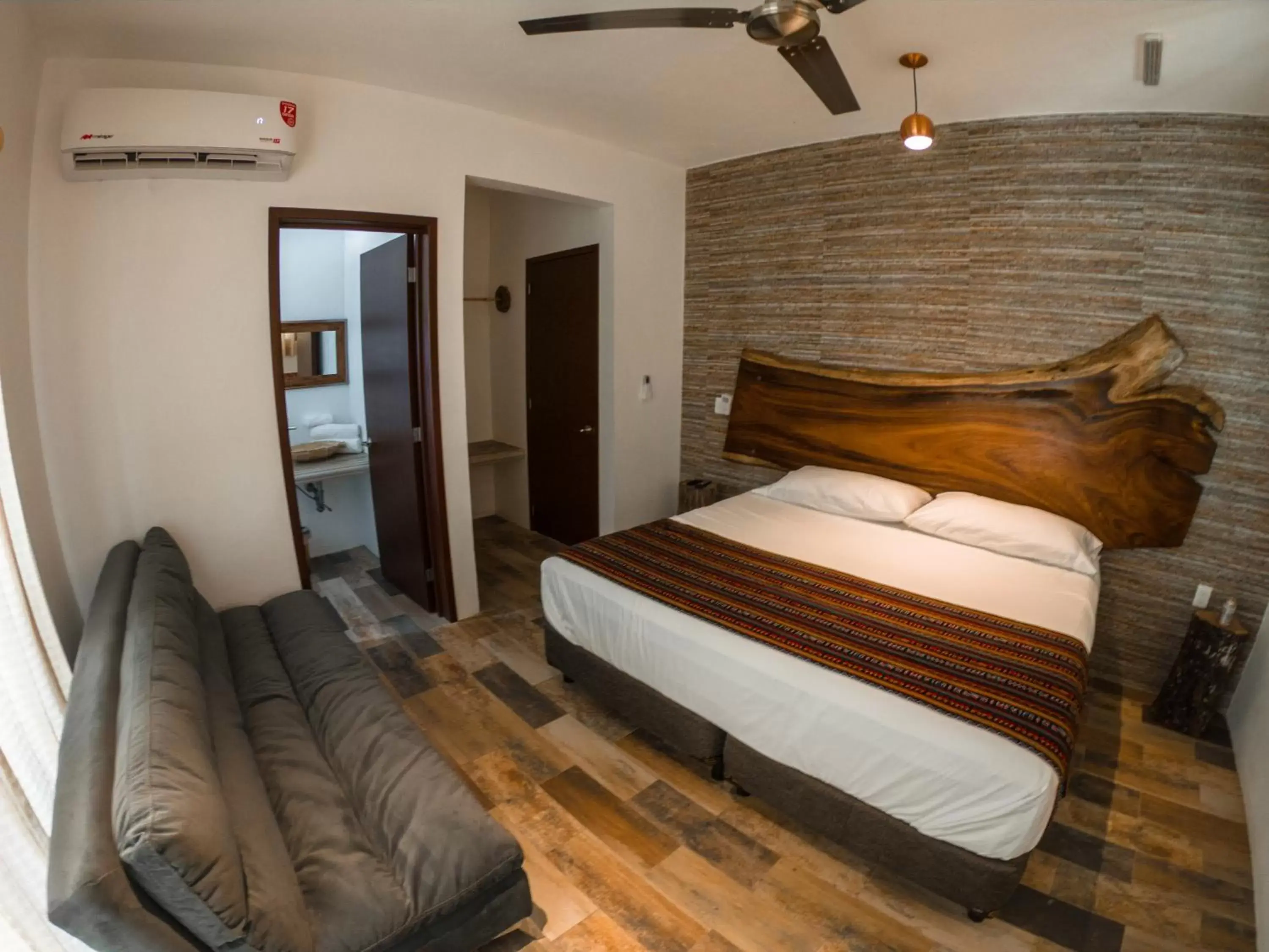 Bed in Hotel Pancho Villas Bacalar Vista a Laguna