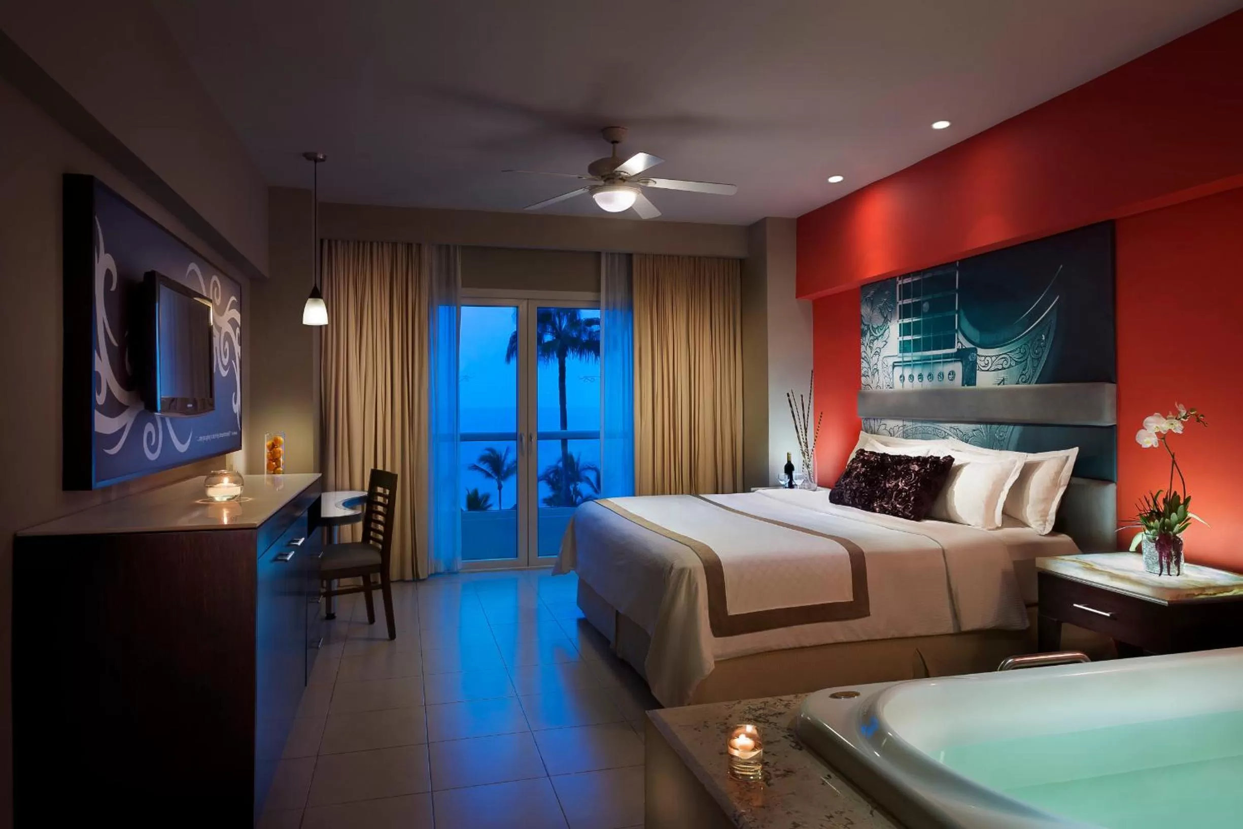 Bedroom, Bed in Hard Rock Hotel Vallarta All Inclusive