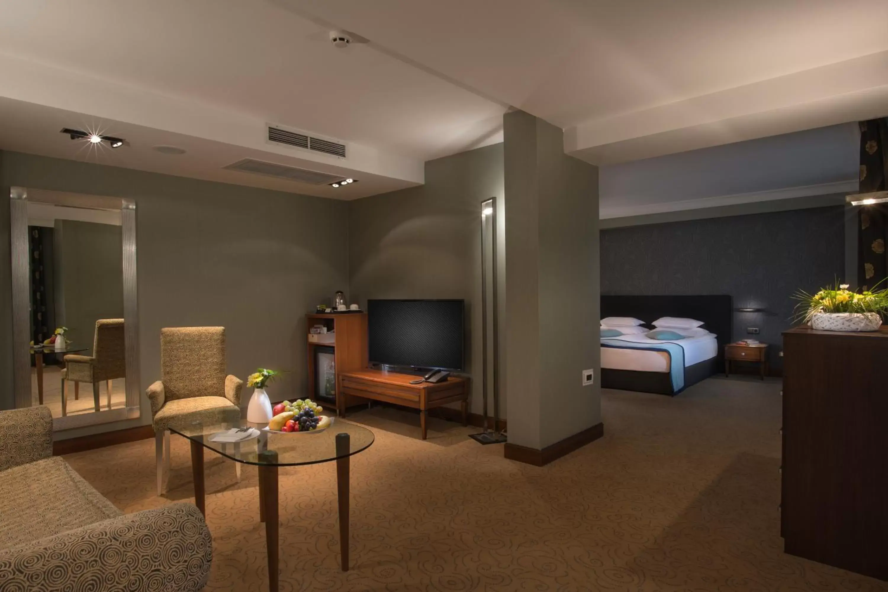 Bed, TV/Entertainment Center in Rosslyn Thracia Hotel Sofia