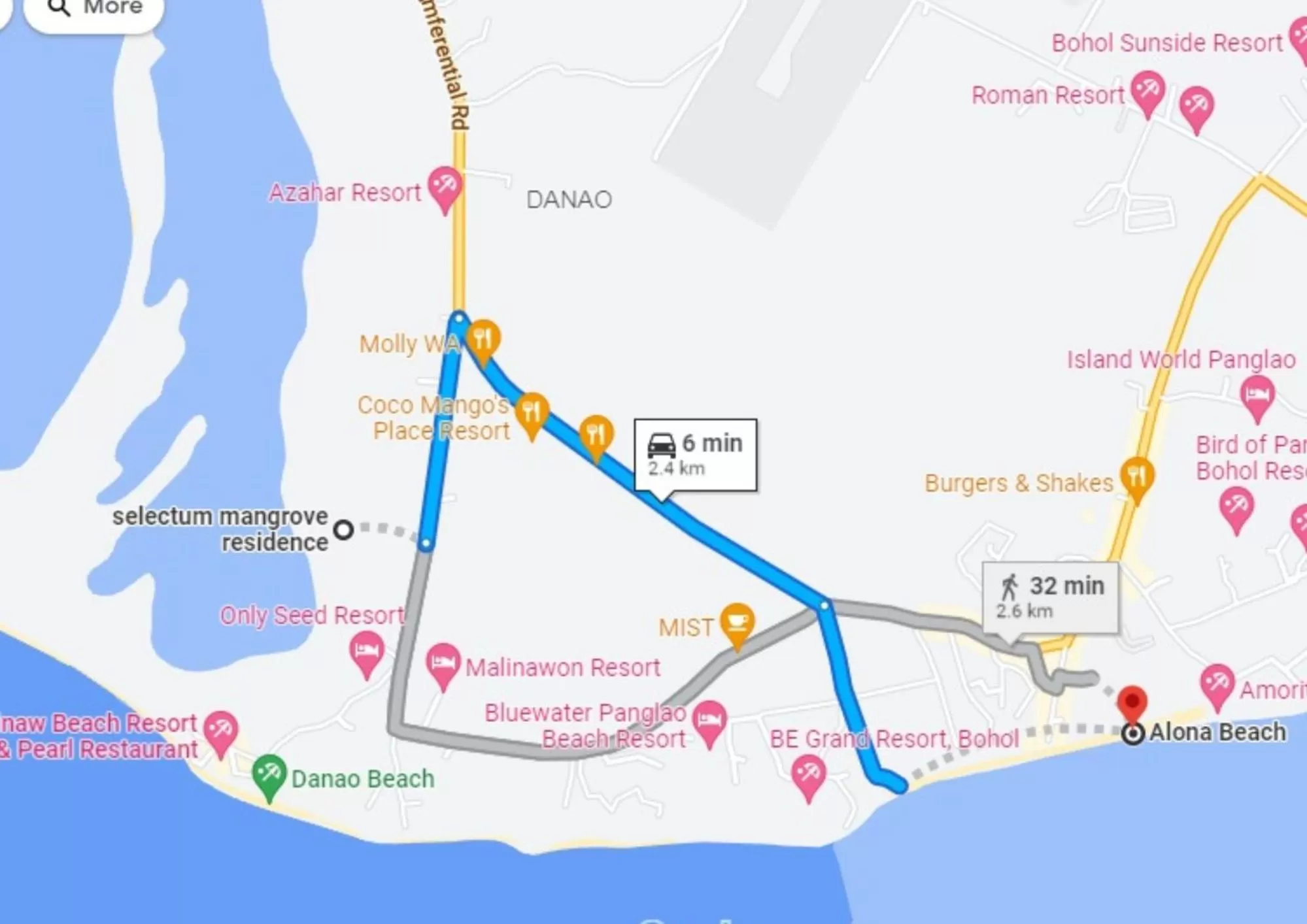 Location in Selectum Mangrove Resort