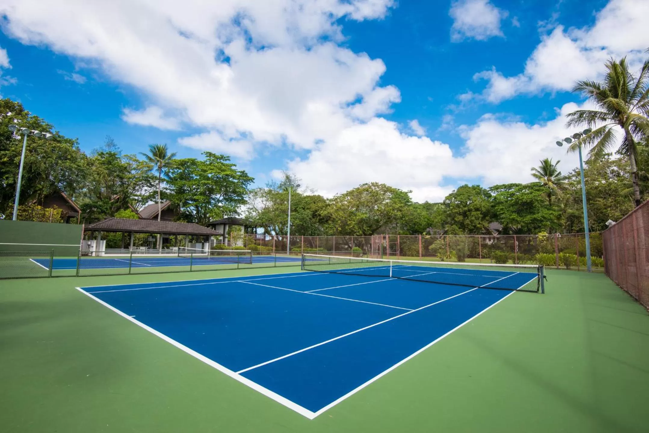Tennis court in Palau Pacific Resort & The Pristine Villas and Bungalows