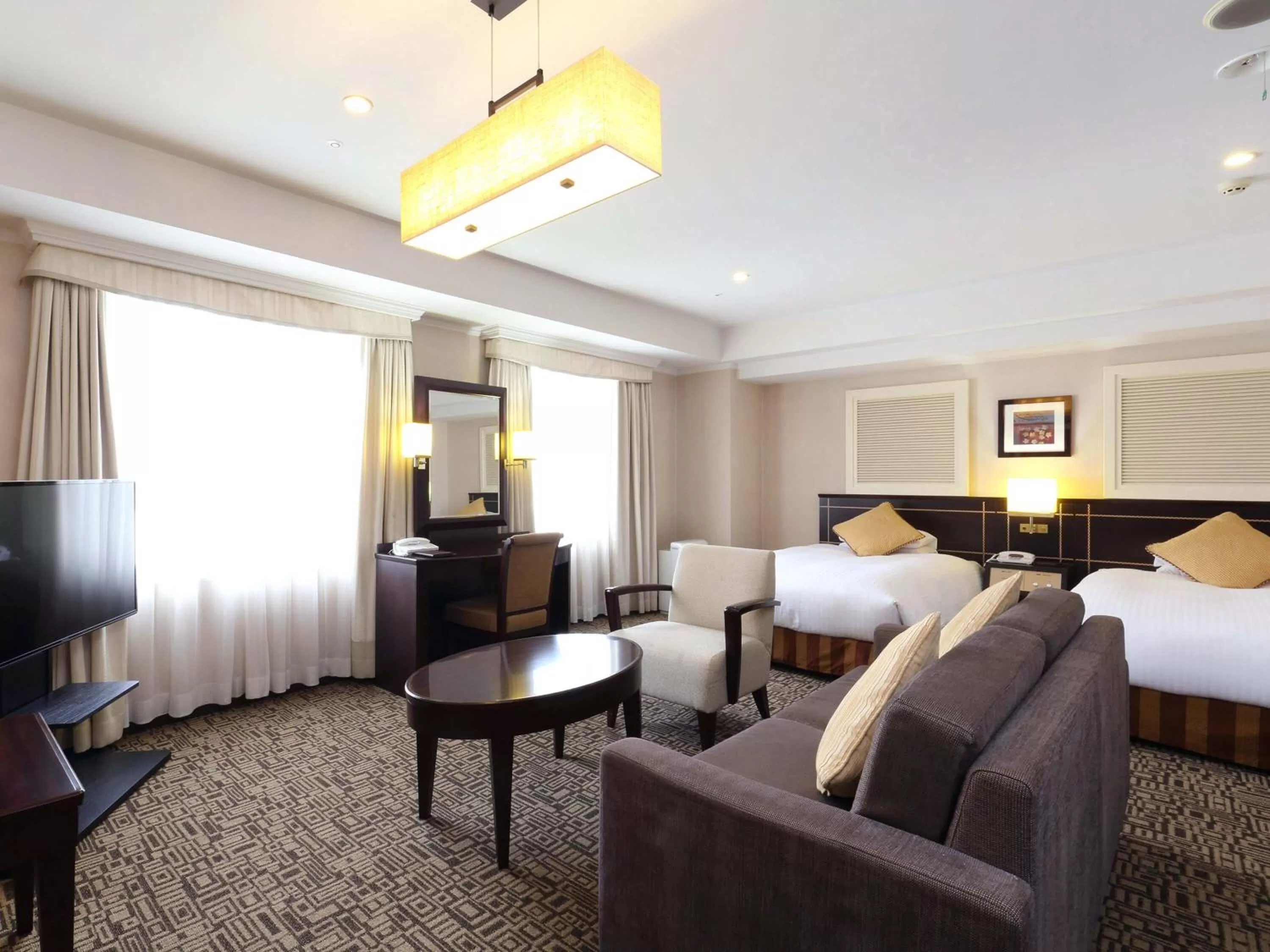 Photo of the whole room, Bed in Nishitetsu Grand Hotel