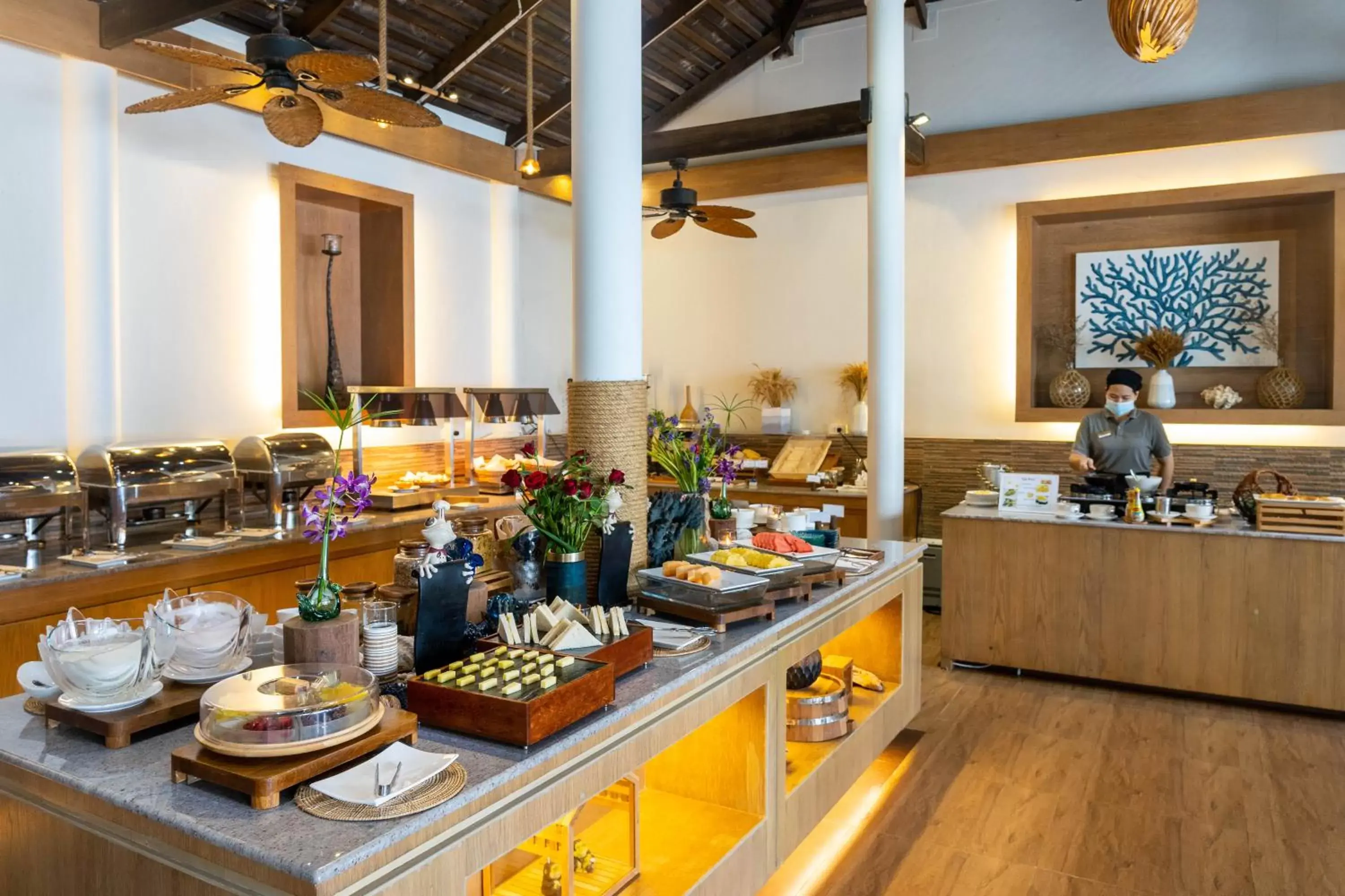 Buffet breakfast in The Beach Natural Resort Koh Kood Buffet breakfast in The Beach Natural Resort Koh Kood