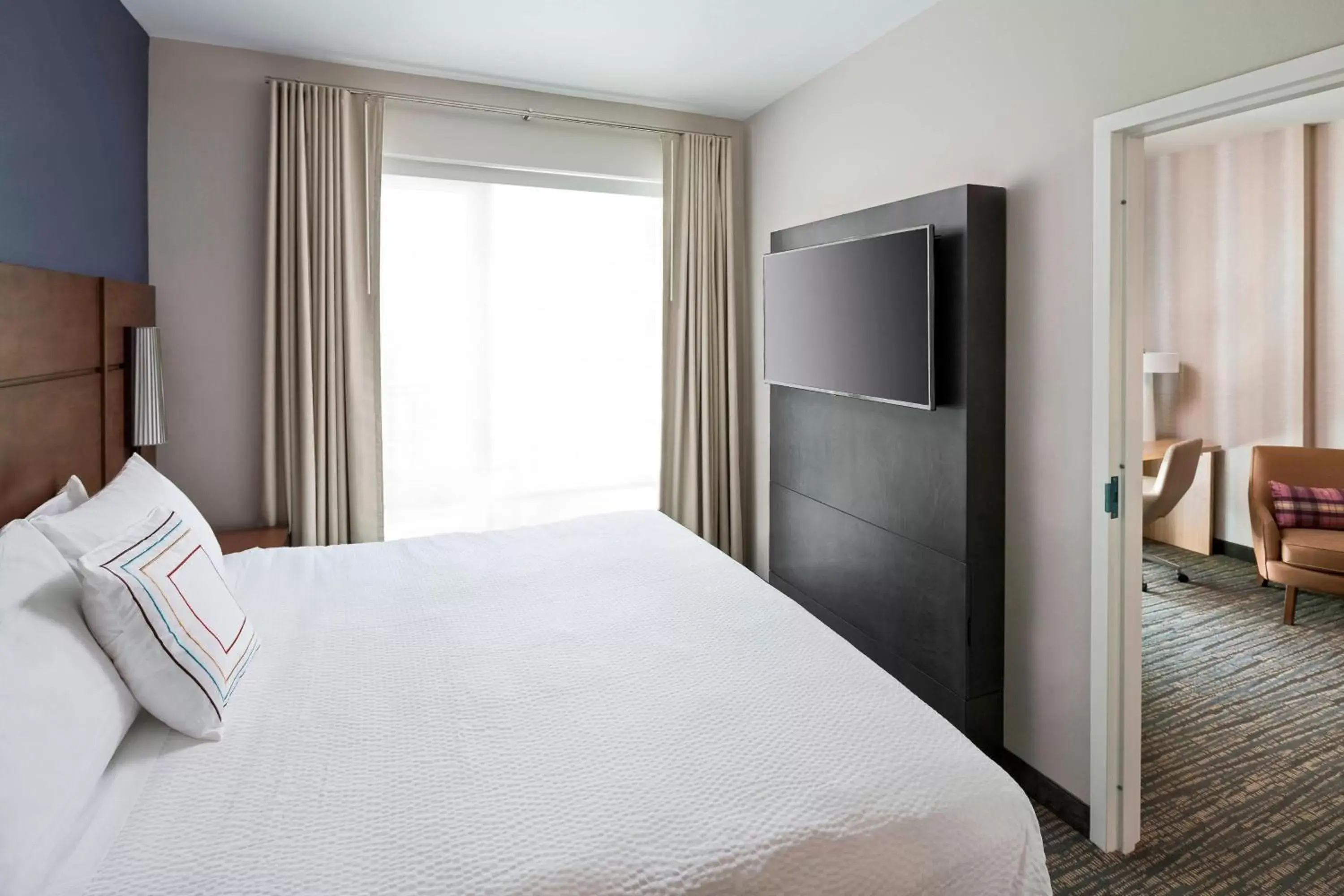 Bedroom, Bed in Residence Inn by Marriott Greenville Downtown
