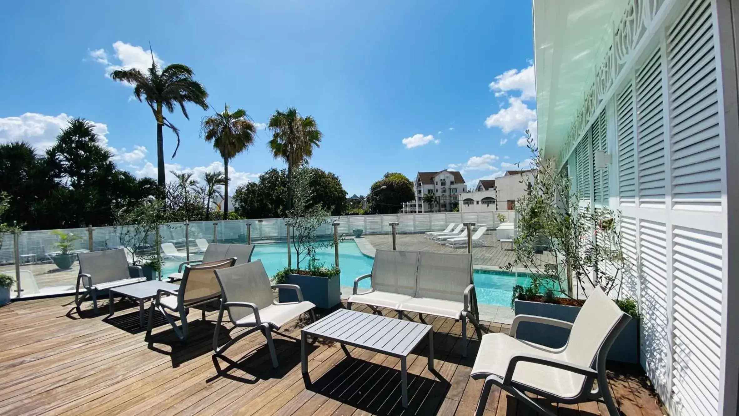 Balcony/Terrace, Swimming Pool in Villa Delisle Hôtel & Spa