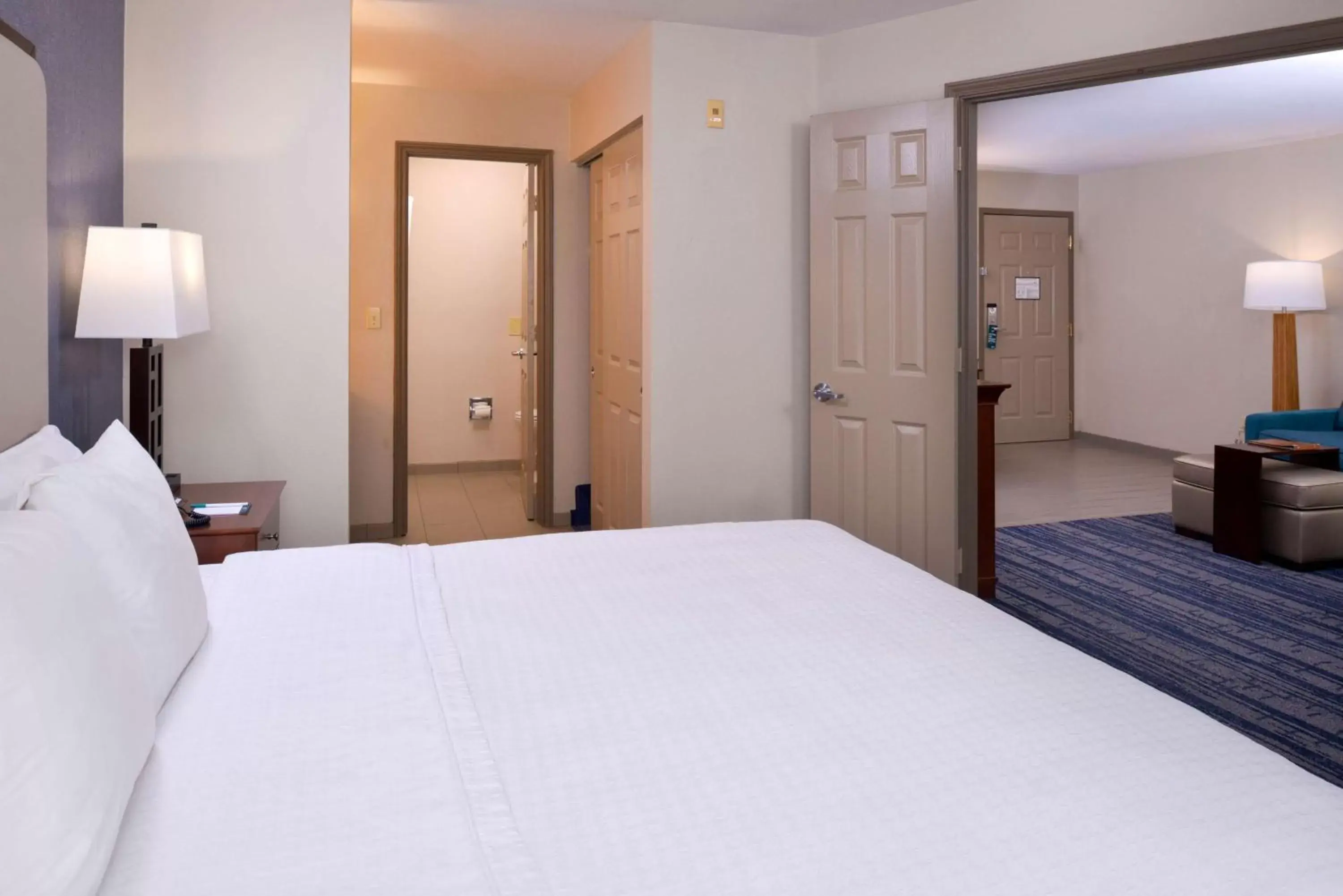 Bed in Homewood Suites by Hilton Dallas-Lewisville