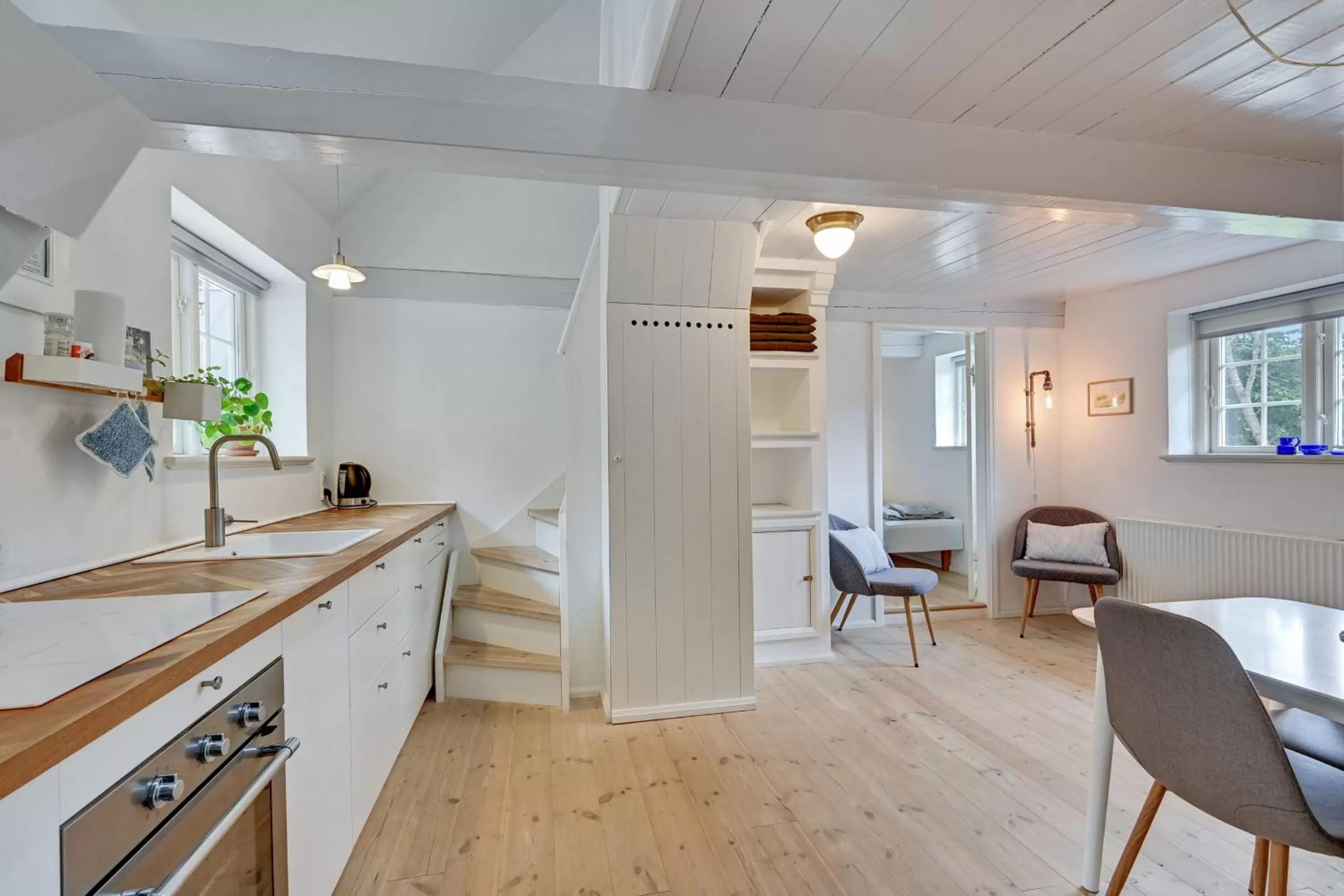 Kitchen or kitchenette in Hørhavegården B&B