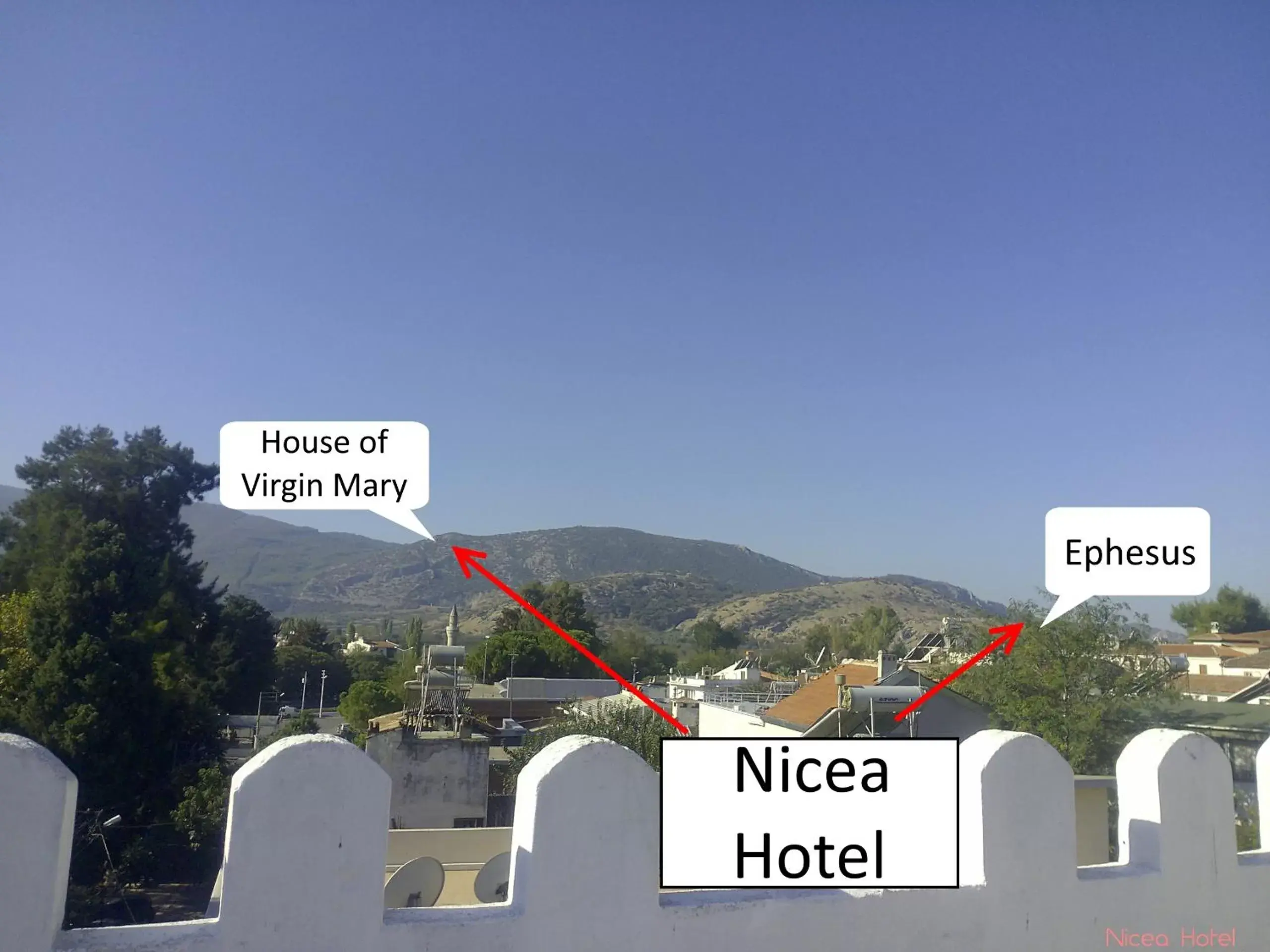 Bird's eye view, Property Logo/Sign in Nicea Hotel