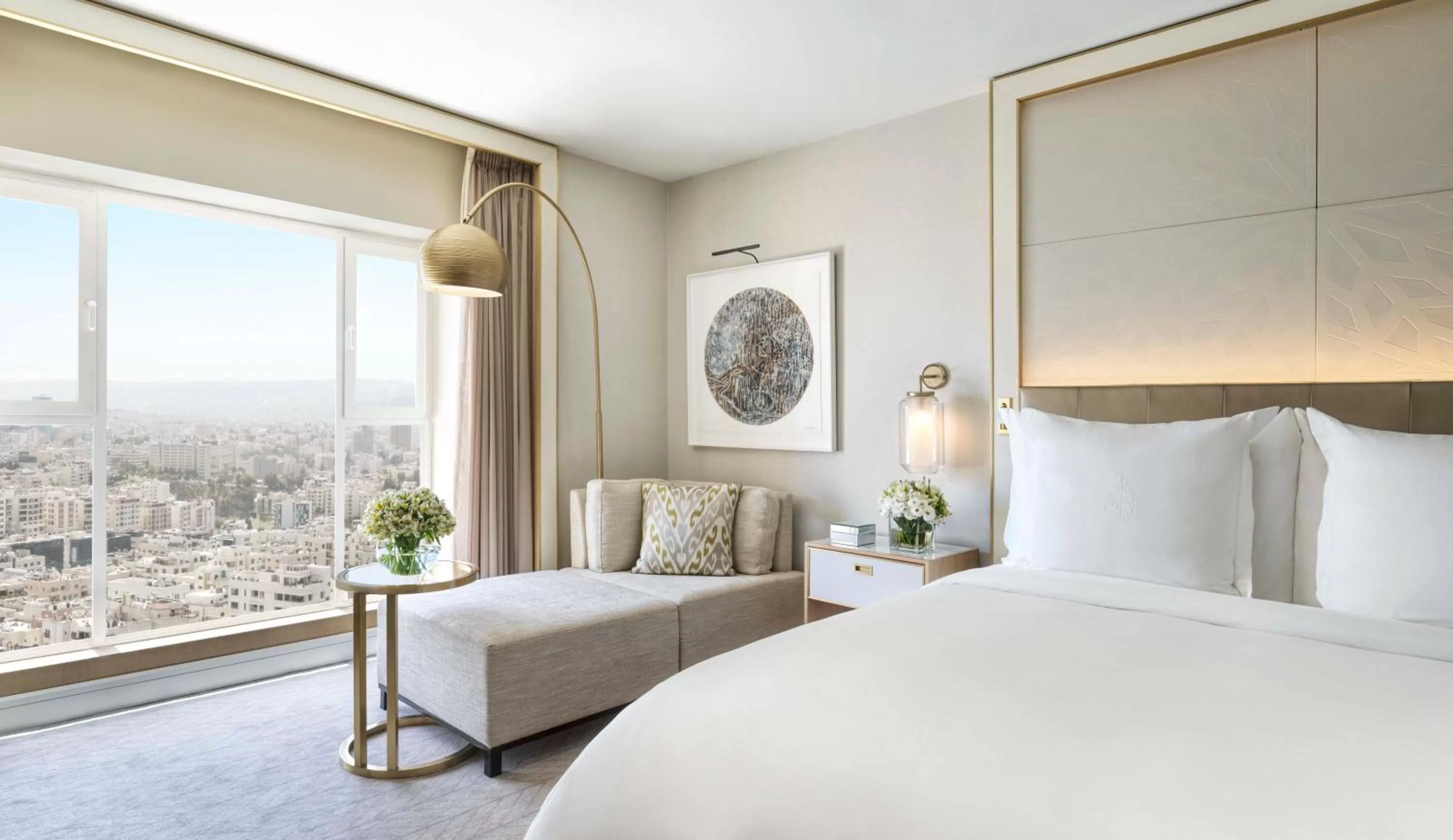 View (from property/room), Bed in Four Seasons Hotel Amman