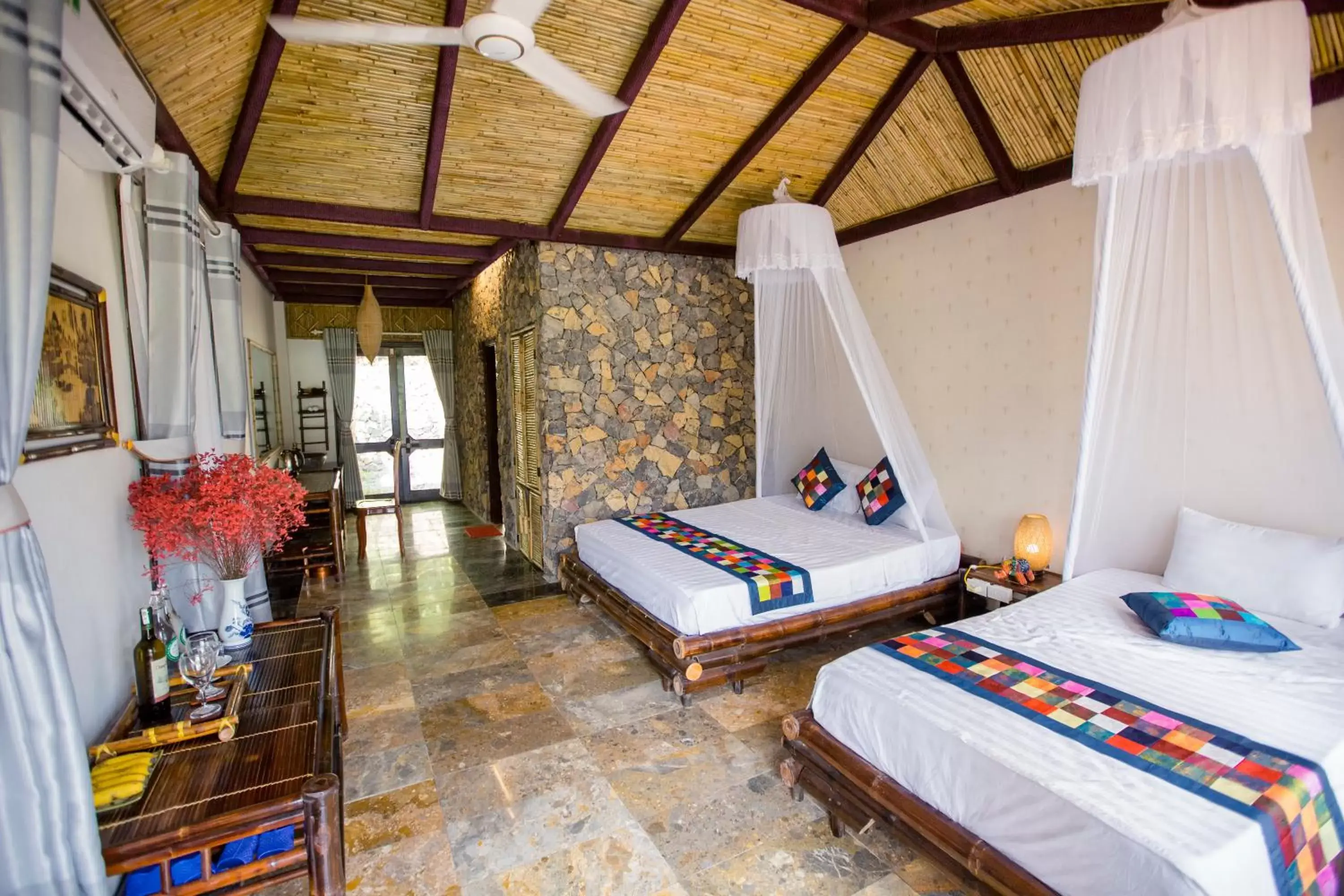 Bed in Tam Coc Rice Fields Resort Bed in Tam Coc Rice Fields Resort