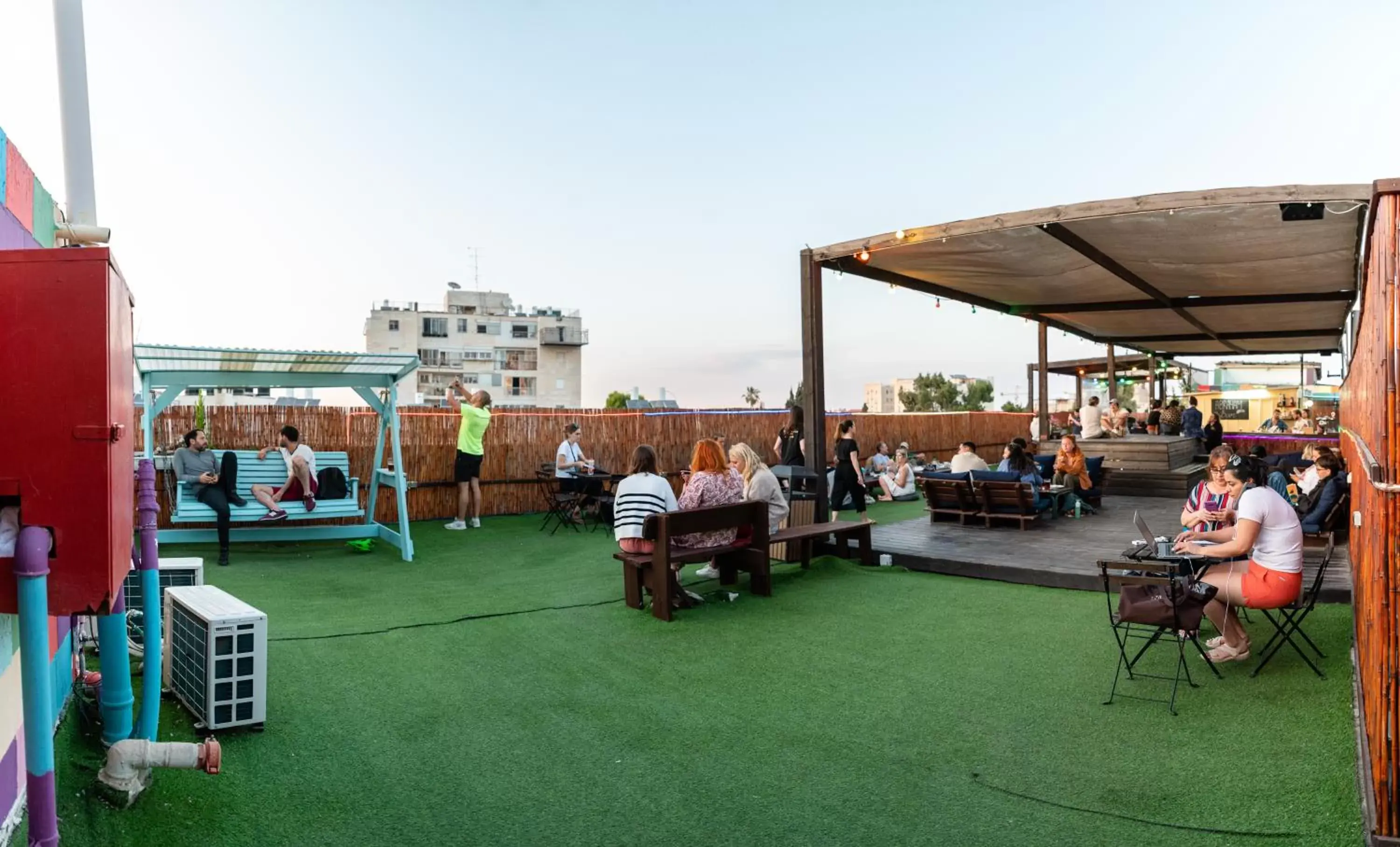 Balcony/Terrace in Abraham Hostel Jerusalem