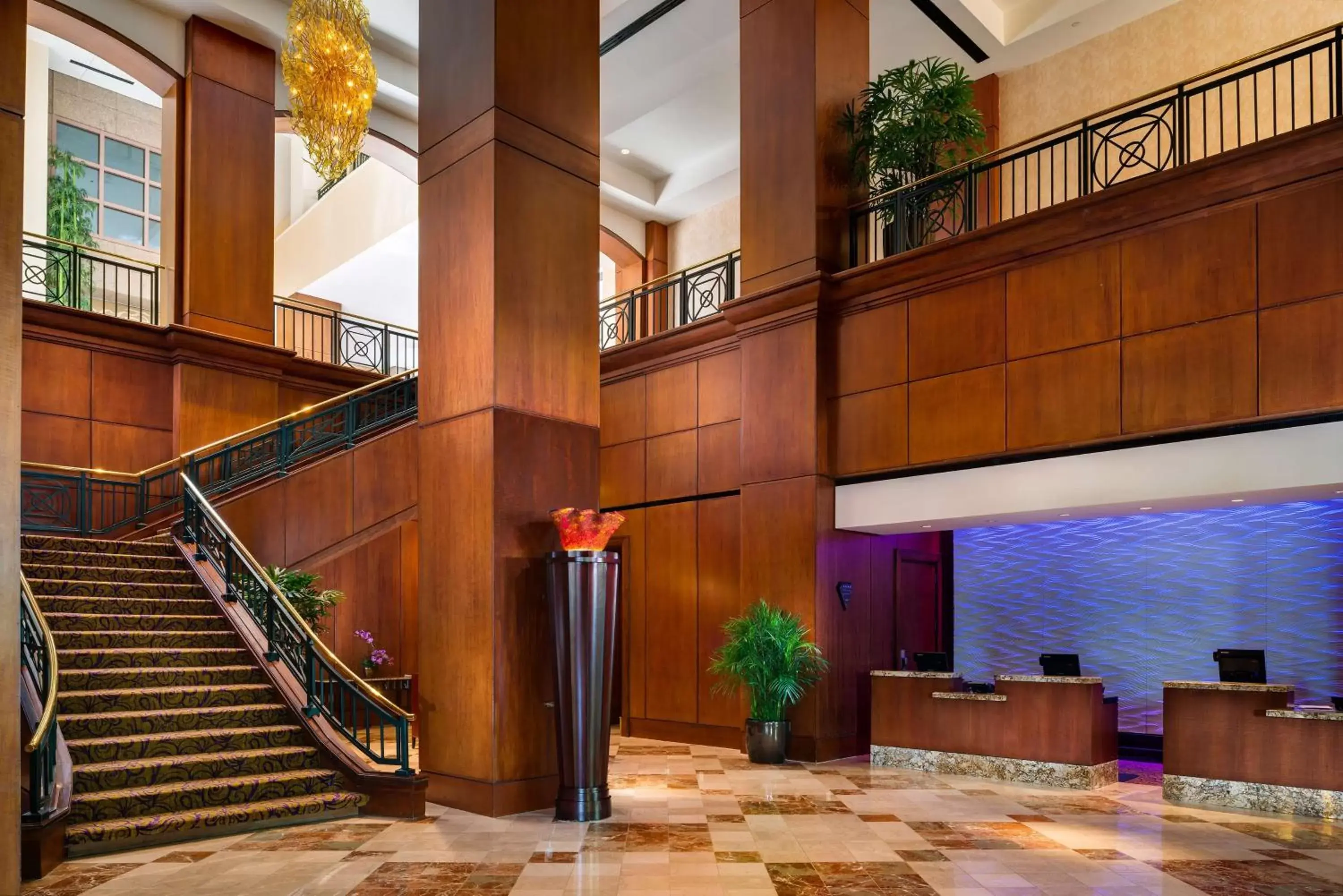 Lobby or reception in Hilton Charlotte Uptown