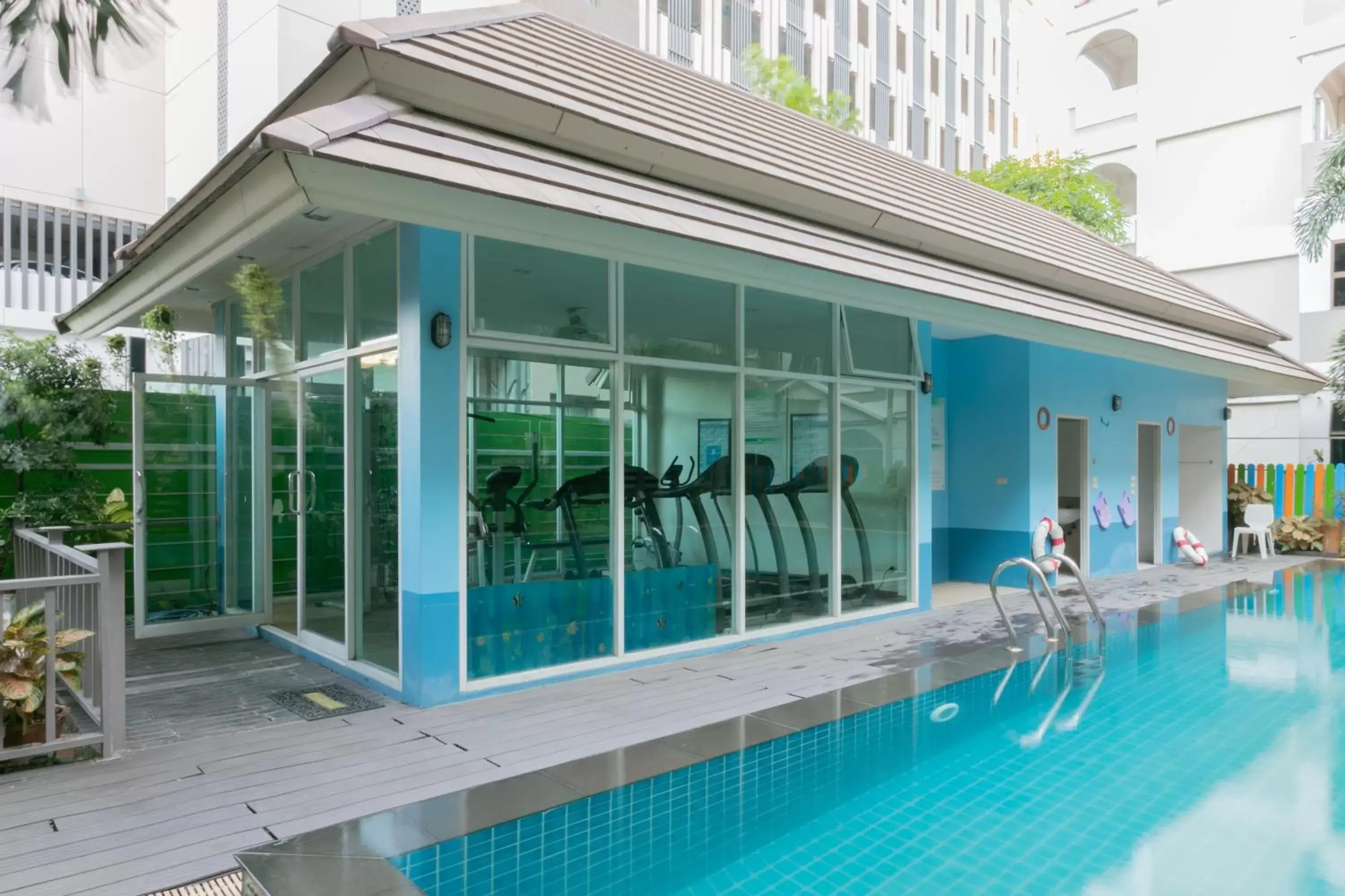 Property building, Swimming Pool in P Park Residence Suvarnabhumi