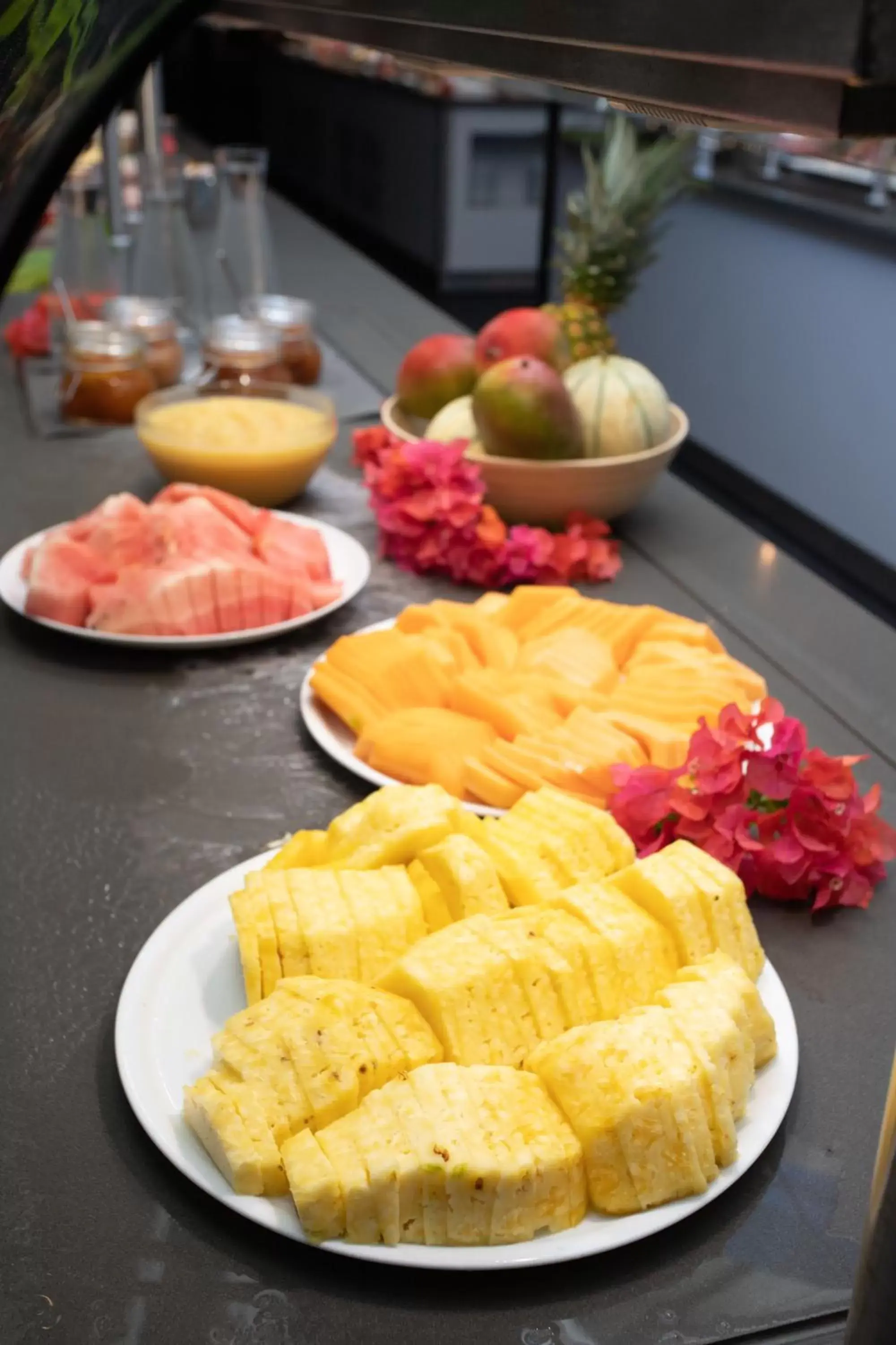 Buffet breakfast in Zenitude Hôtel Résidences Le Salako Buffet breakfast in Zenitude Hôtel Résidences Le Salako