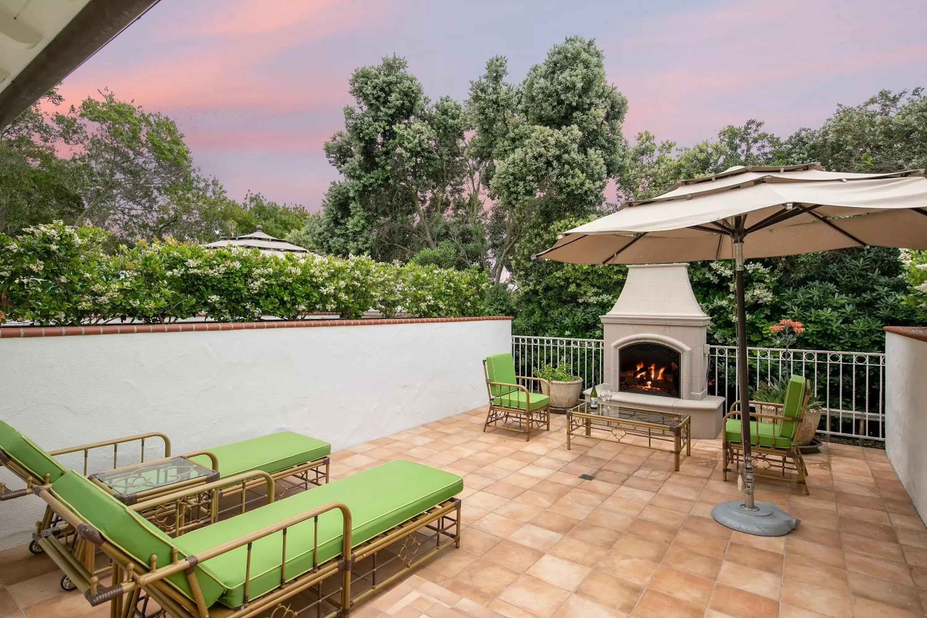 Balcony/Terrace, BBQ Facilities in The Inn at Rancho Santa Fe