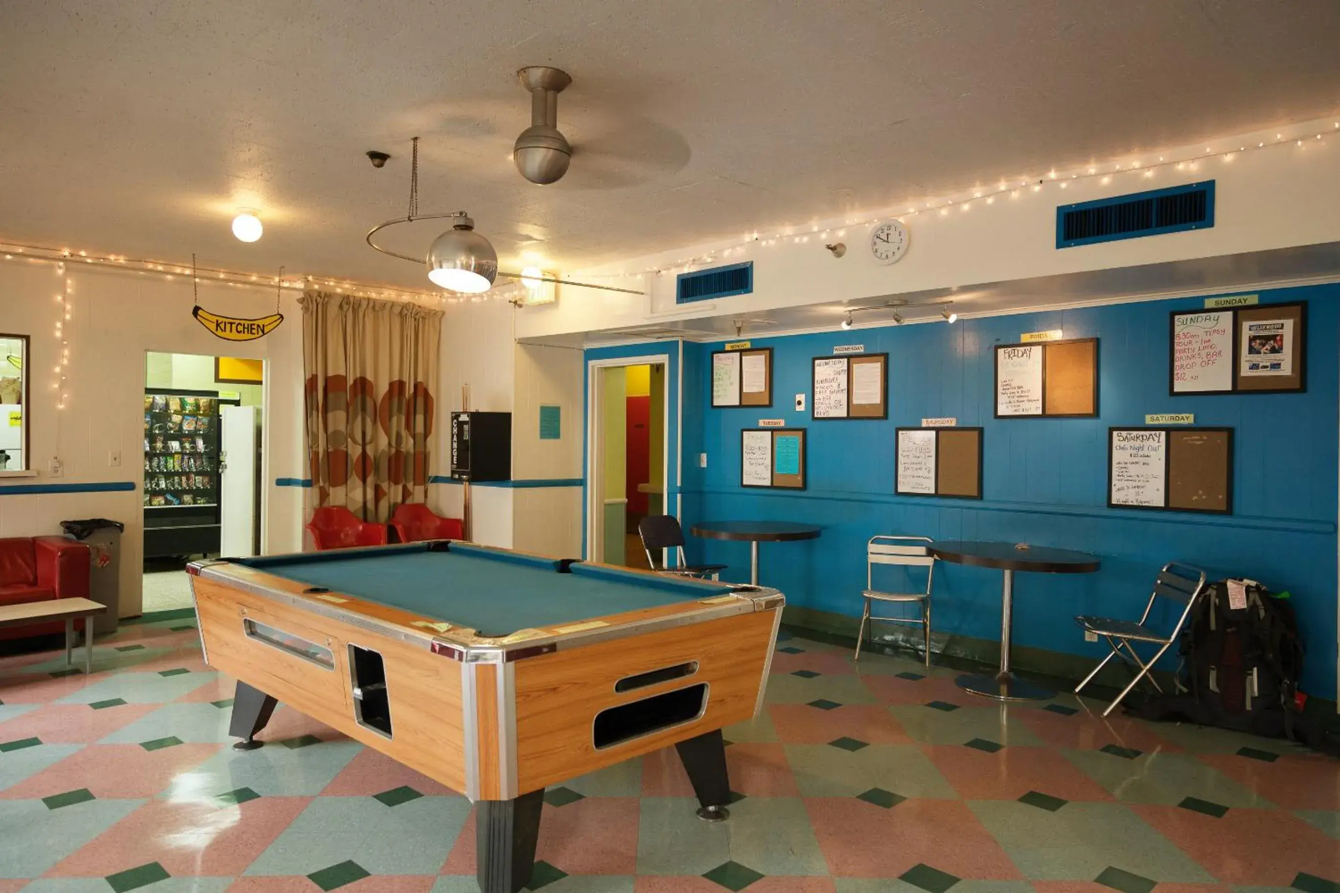 Property building, Billiards in Banana Bungalow West Hollywood Hotel & Hostel