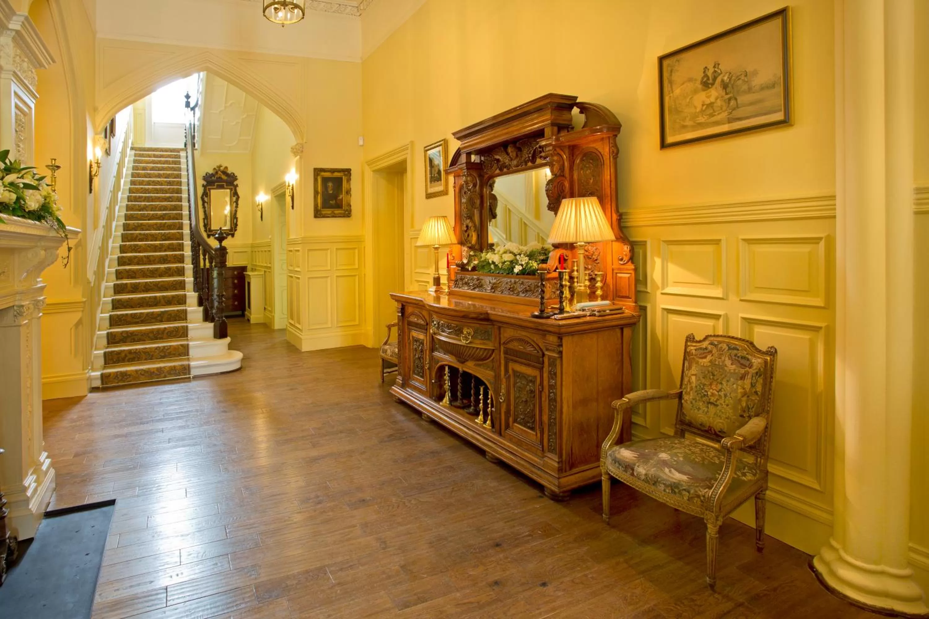 Lobby or reception in Crossbasket Castle, Hotel & Restaurant