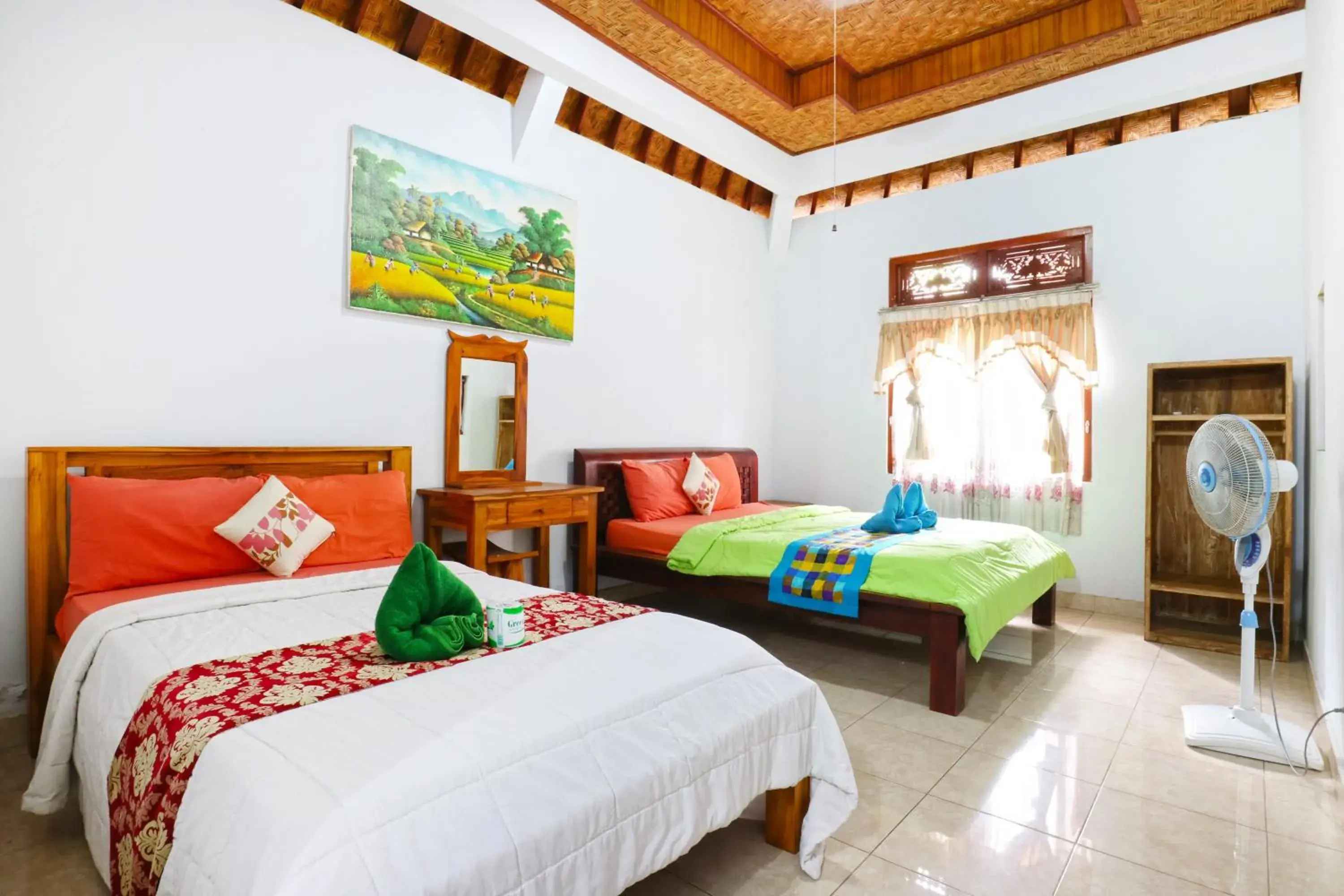 Bed in Aurora House Ubud