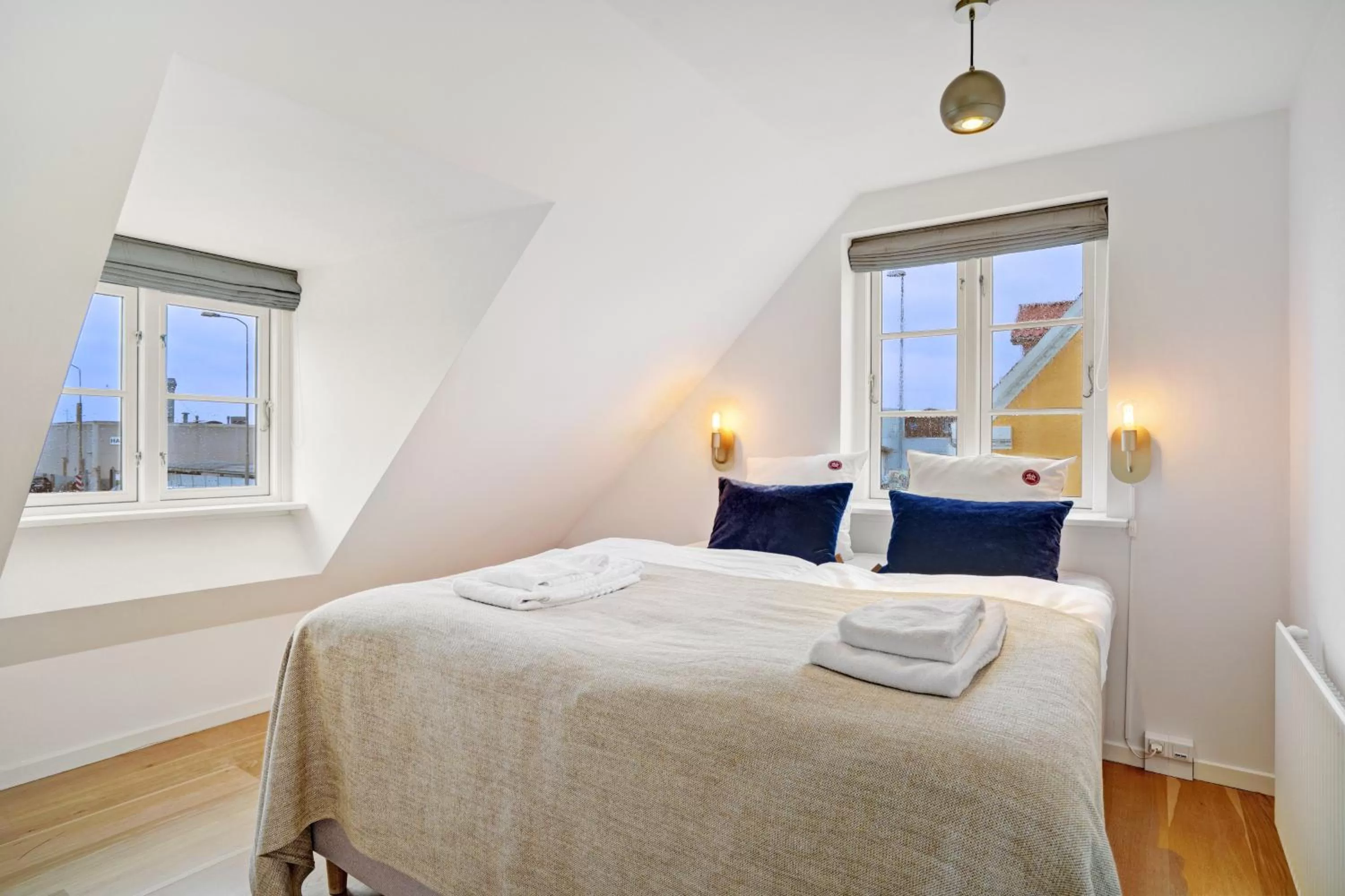 Bed in Skagen Harbour Hotel