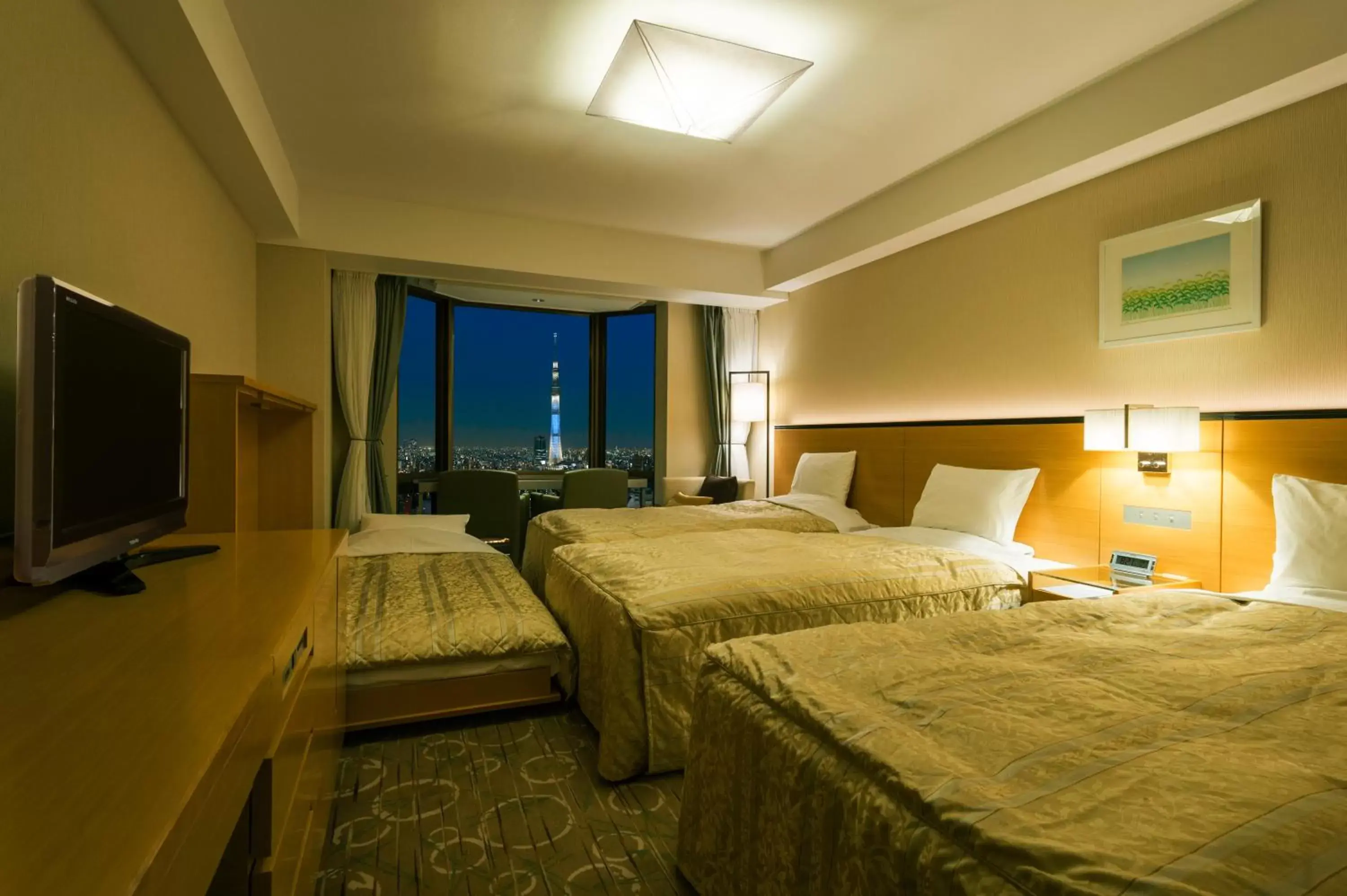 Standard Quadruple Room with Tokyo Sky Tree View - Non-Smoking in Asakusa View Hotel