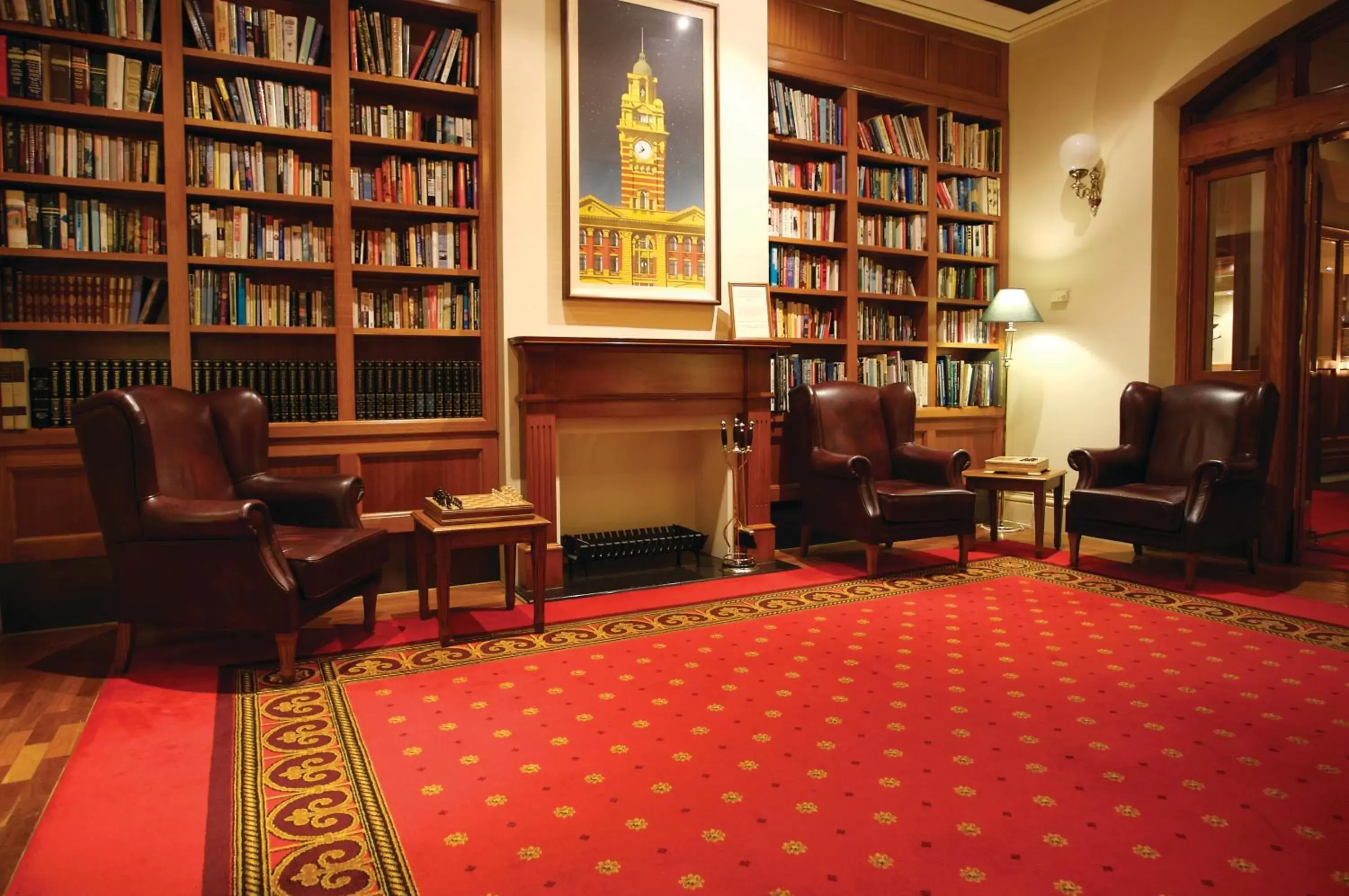 Library in Grand Hotel Melbourne