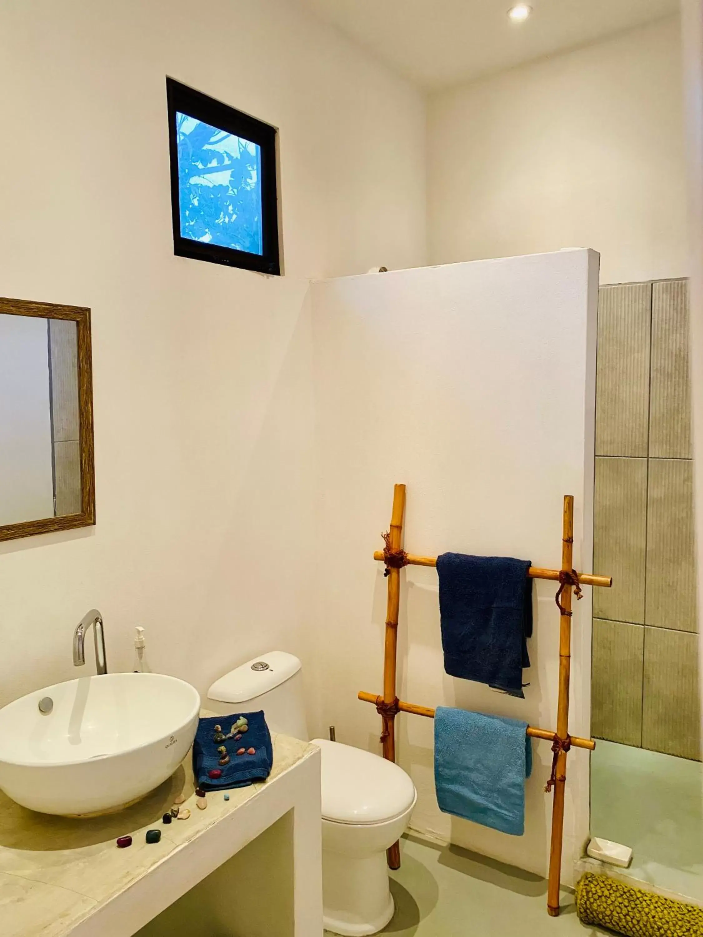 Bathroom in Antema Lodge Secteur Tamarindo, piscine, yoga, gym, jungle et paix