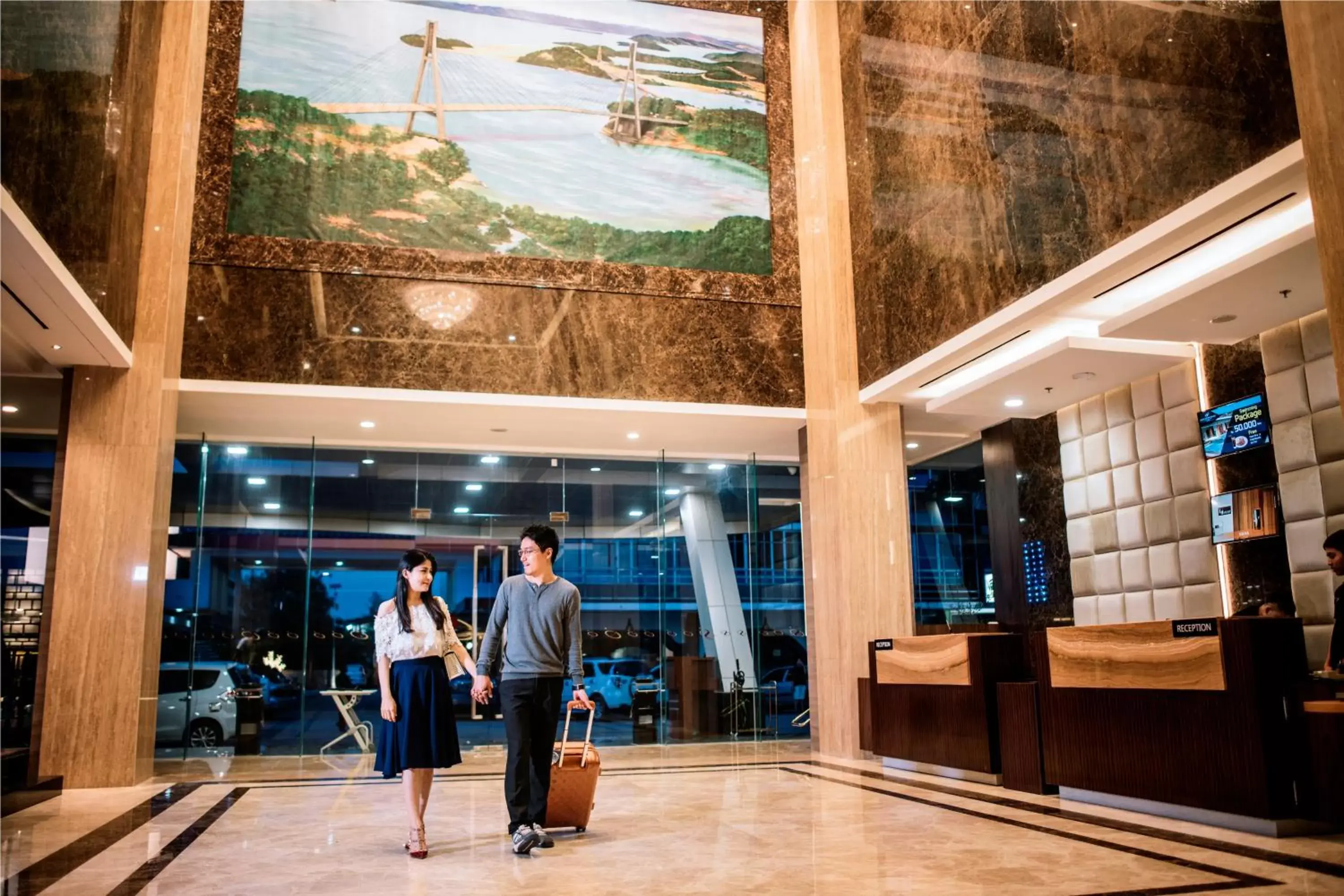 Lobby or reception in Sahid Batam Center Hotel and Convention Lobby or reception in Sahid Batam Center Hotel and Convention