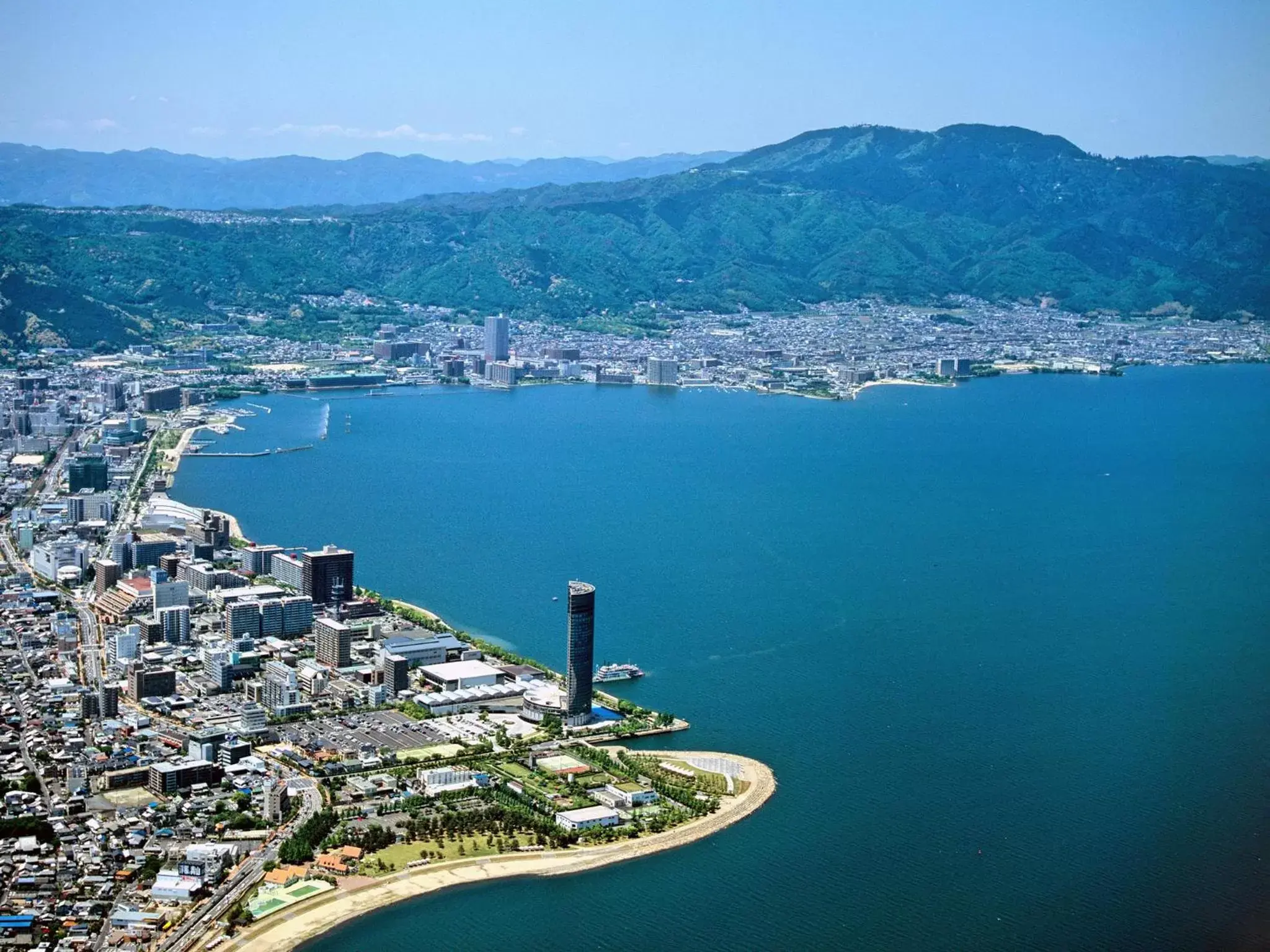 Property building, Bird's-eye View in Lake Biwa Otsu Prince Hotel