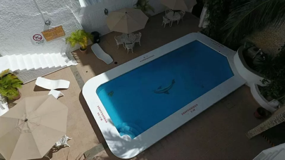 Pool view in Hotel Antillano