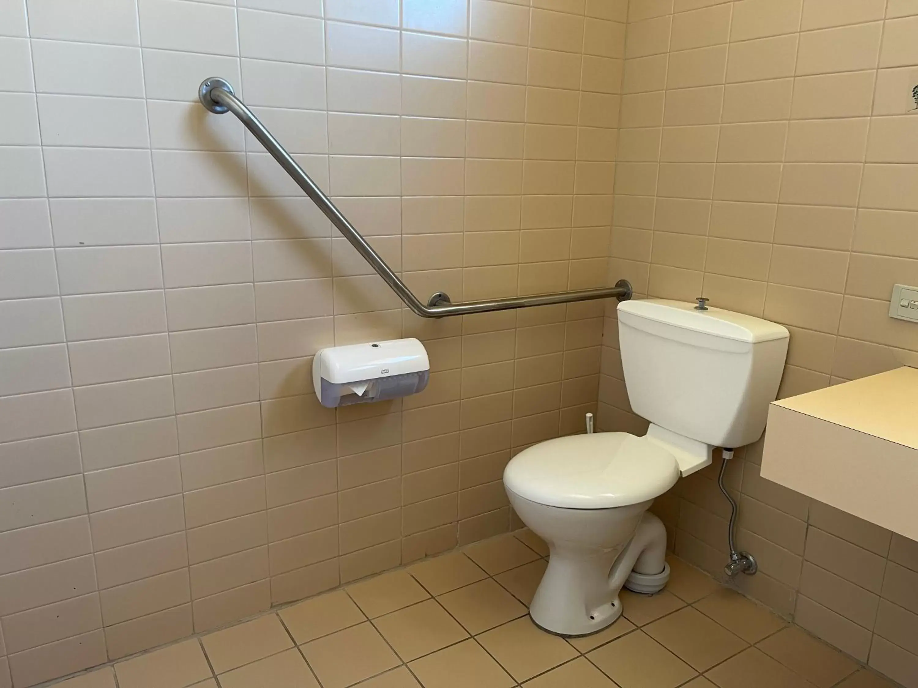 Facility for disabled guests, Bathroom in Philadelphia Motor Inn