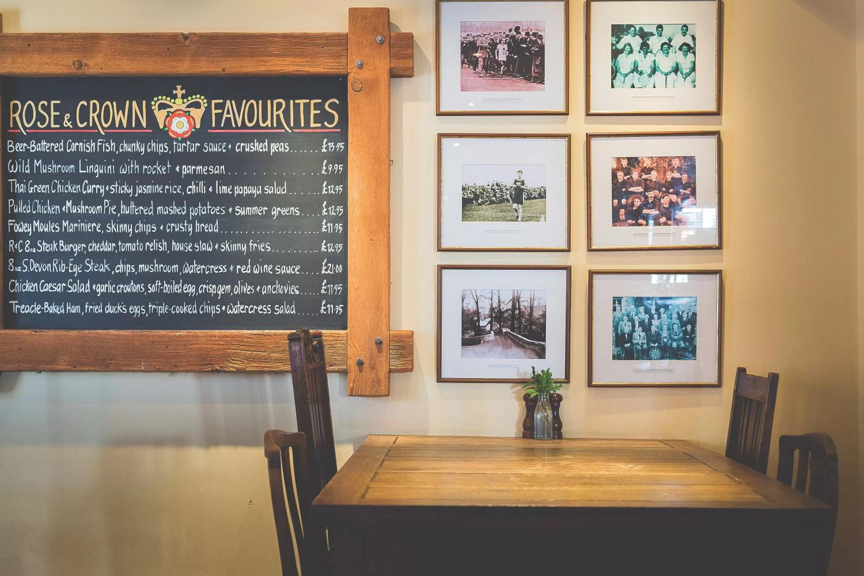 Restaurant/places to eat in Rose and Crown Yealmpton