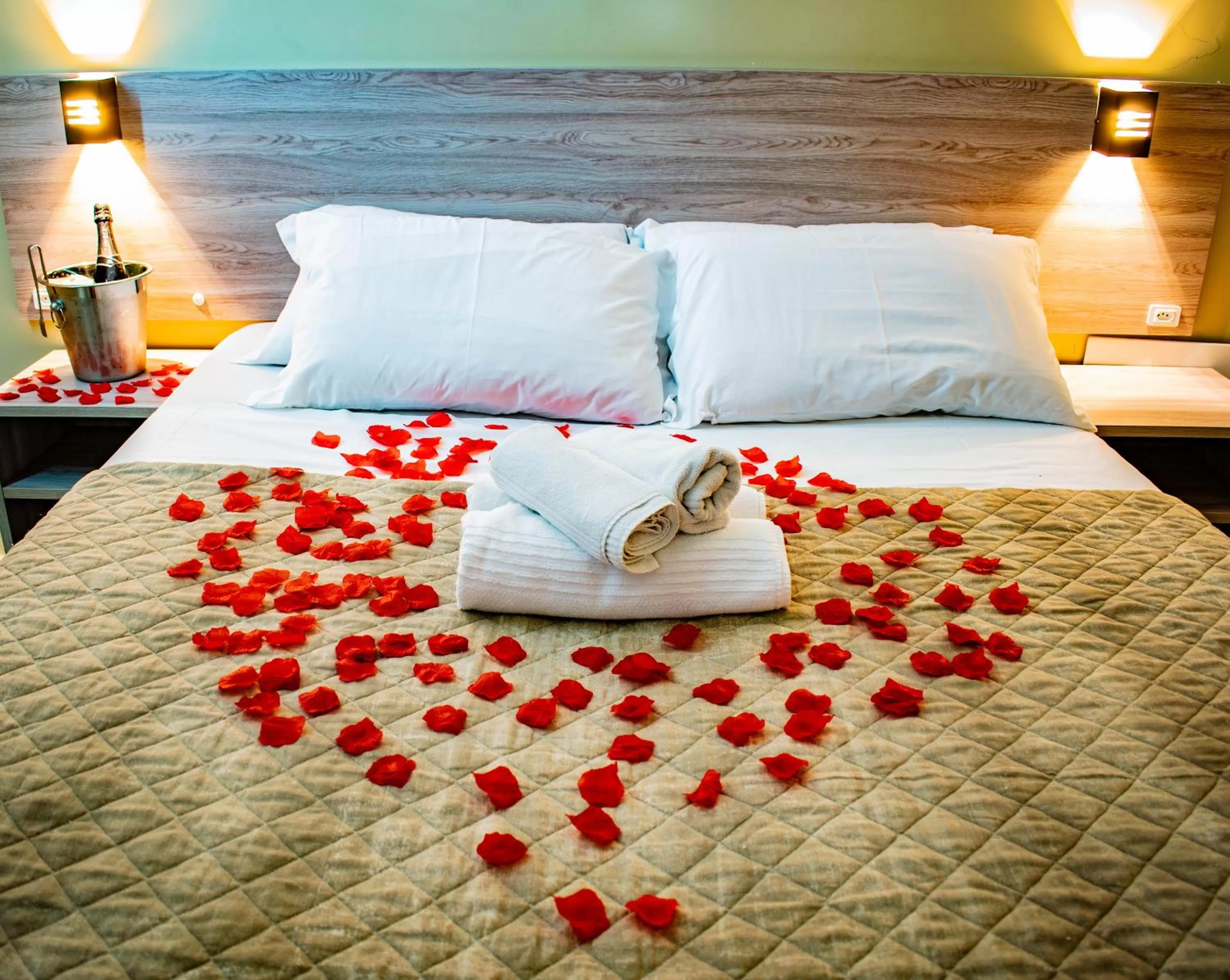 Bed in Pousada Tissiano