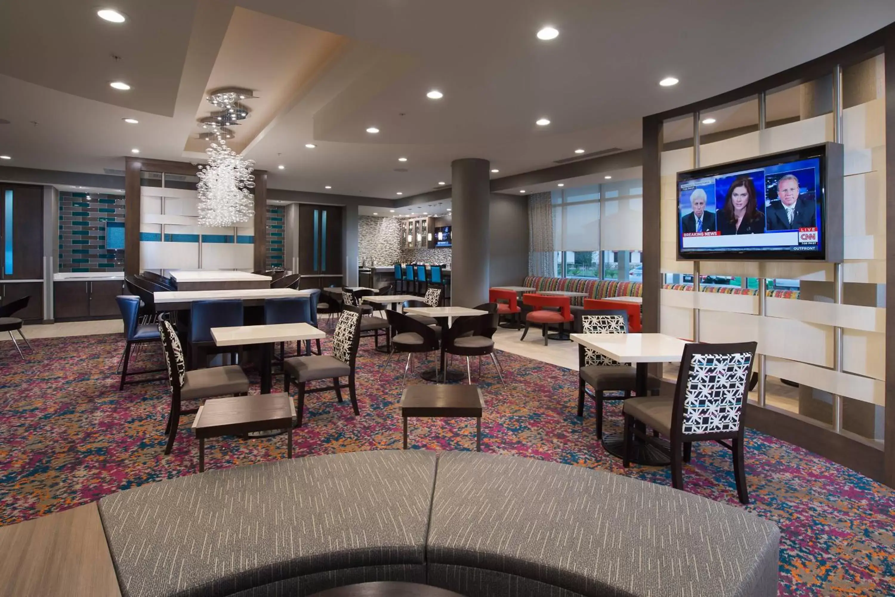 Lobby or reception, Restaurant/Places to Eat in SpringHill Suites by Marriott Houston Hwy. 290/NW Cypress
