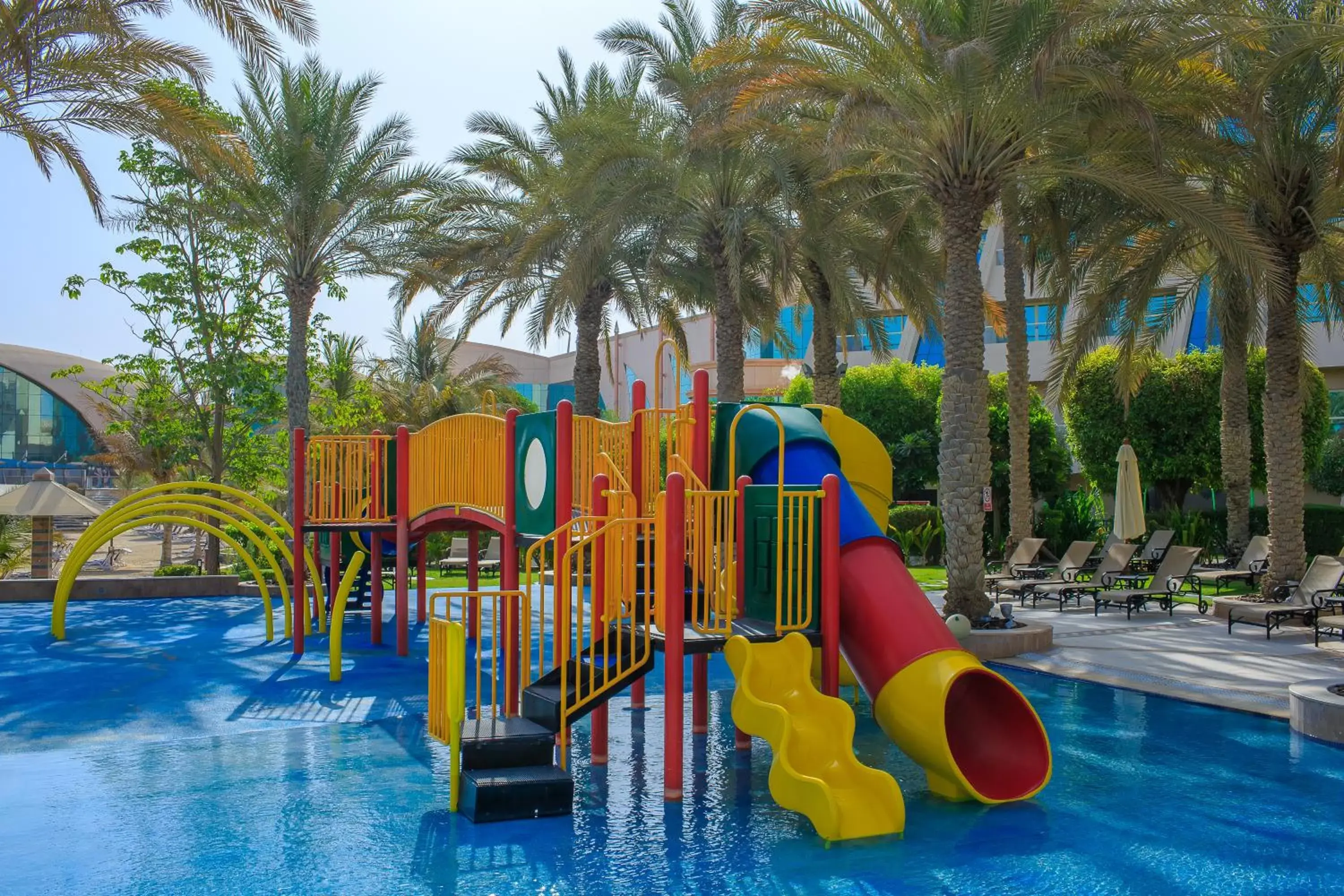 Swimming pool, Water Park in Al Raha Beach Hotel