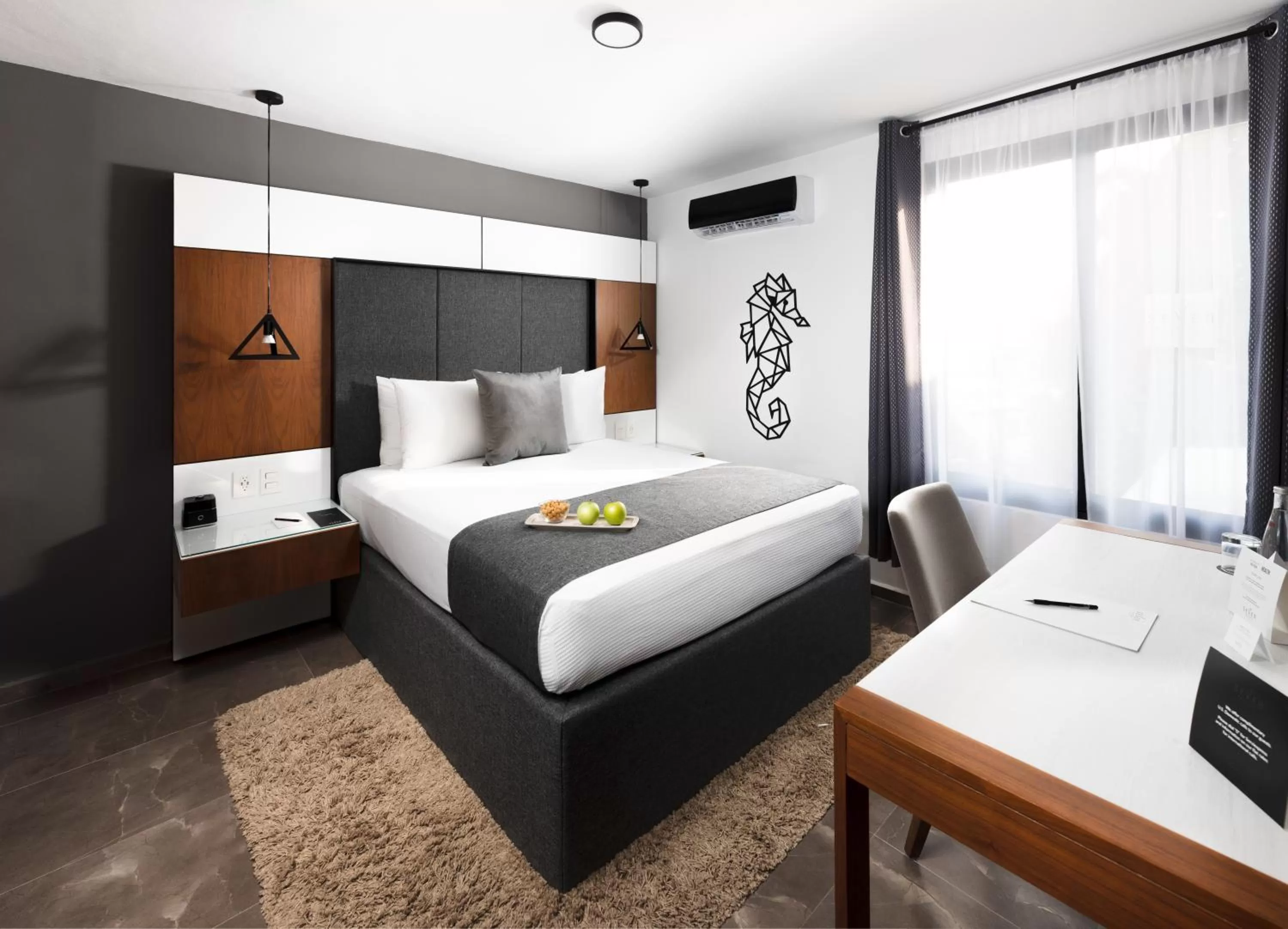 Bed in Seven Boutique Apartments Cancún