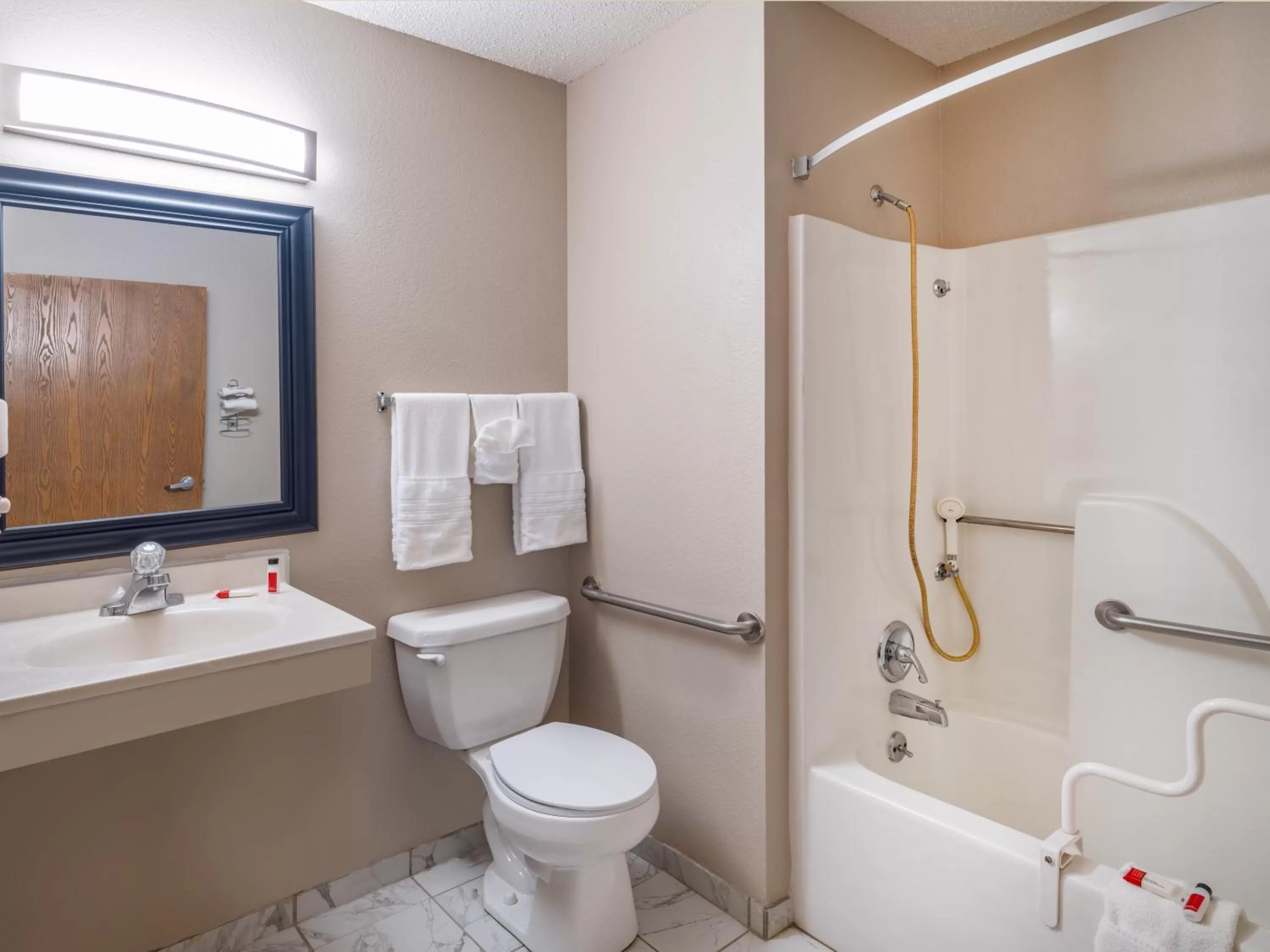 Shower in Super 8 by Wyndham Clinton