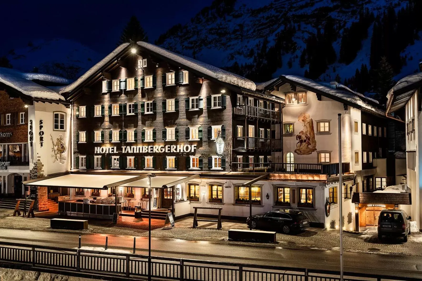 View (from property/room), Winter in Hotel Tannbergerhof im Zentrum von Lech