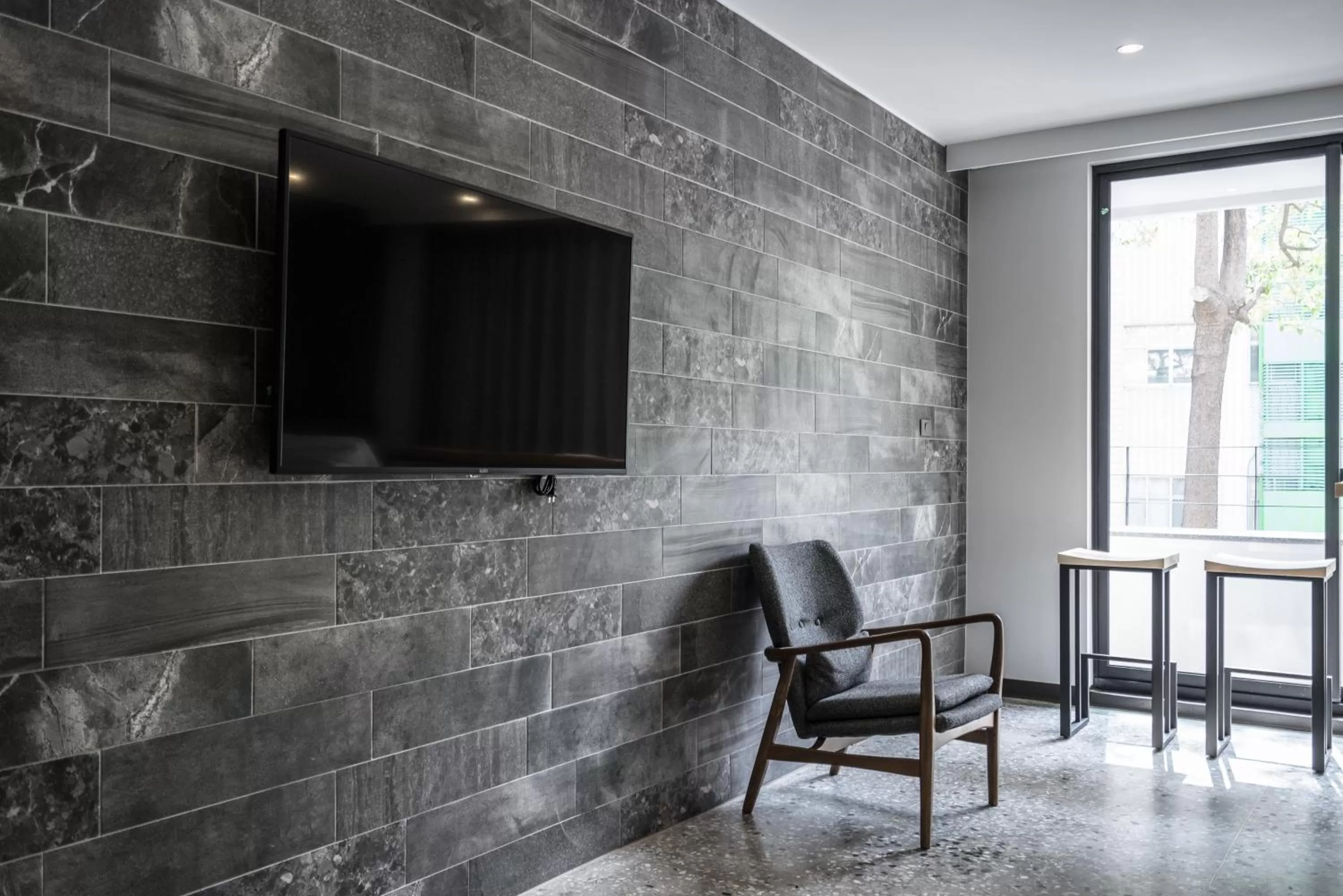 Seating area in 3 Door Hotel