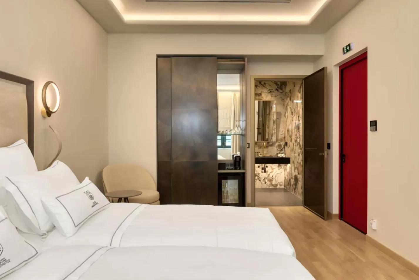 Bedroom, Bed in Grand Hotel Kalamata